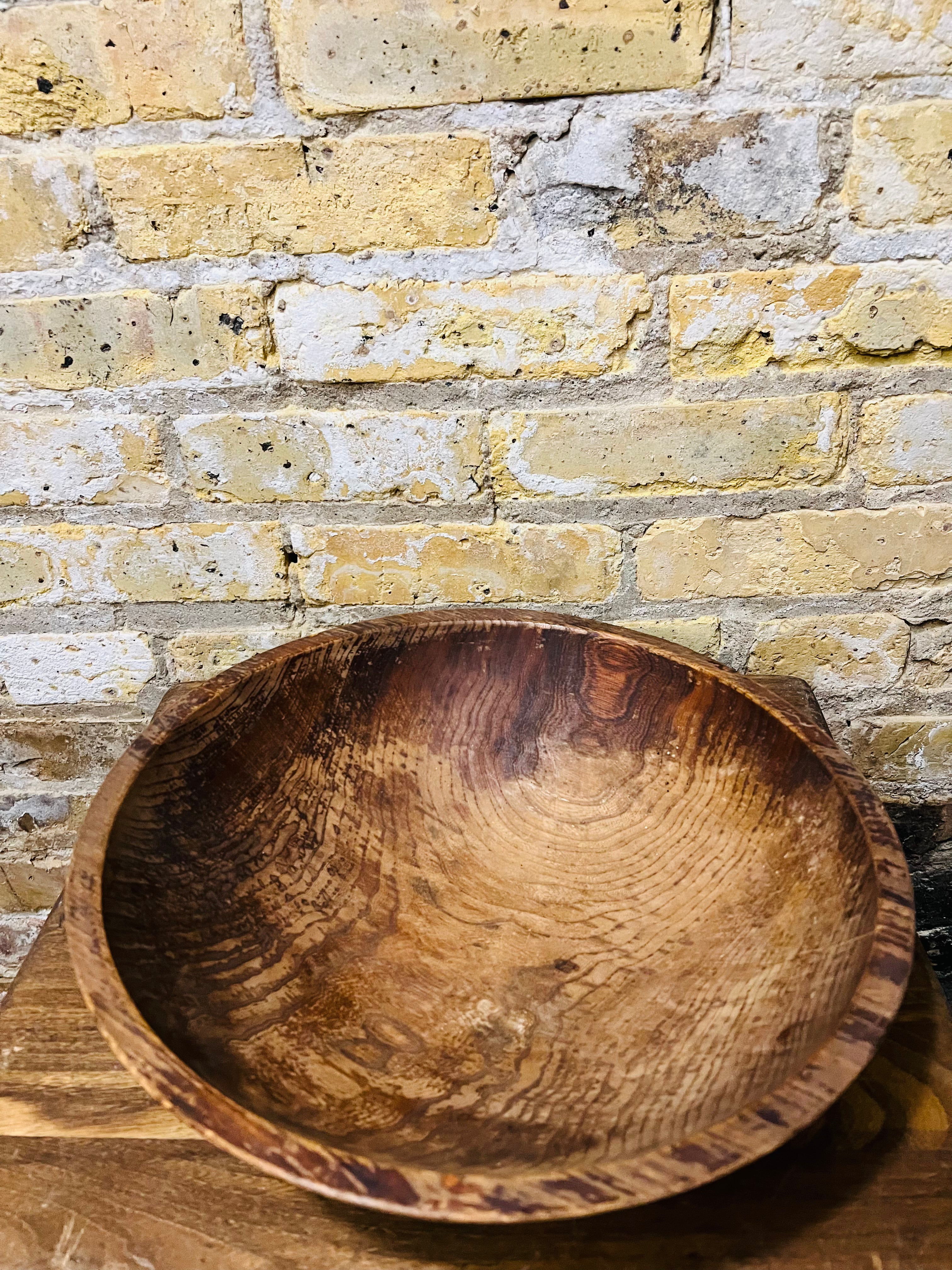 Vintage Solid Wood Bowl