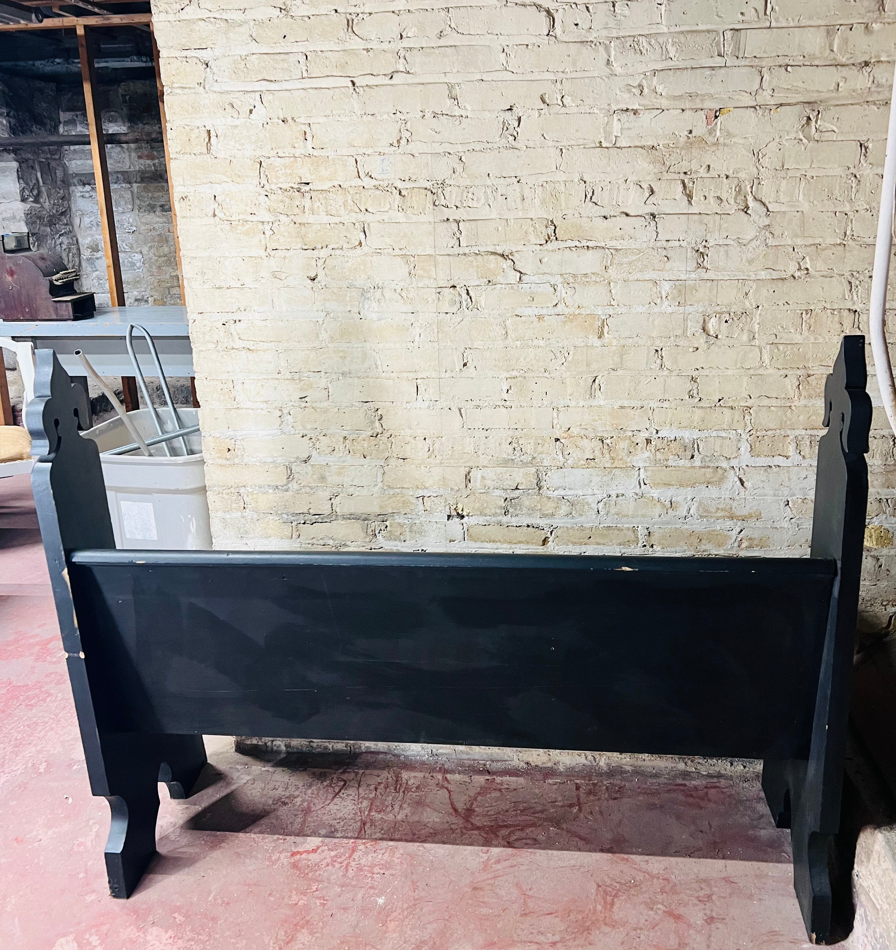 Vintage bench from decorative Church Pew.