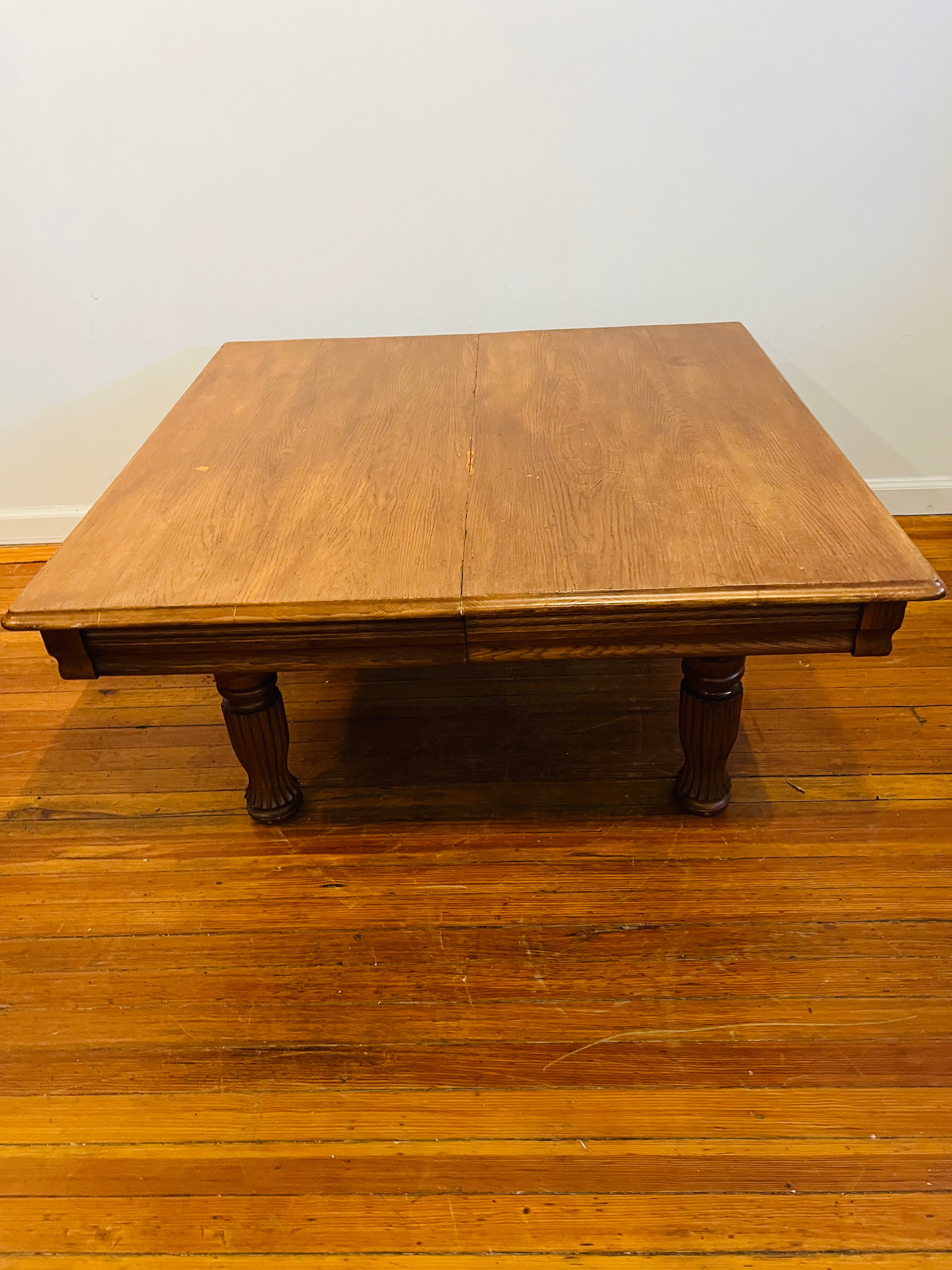 Vintage Oak Square Coffee Table