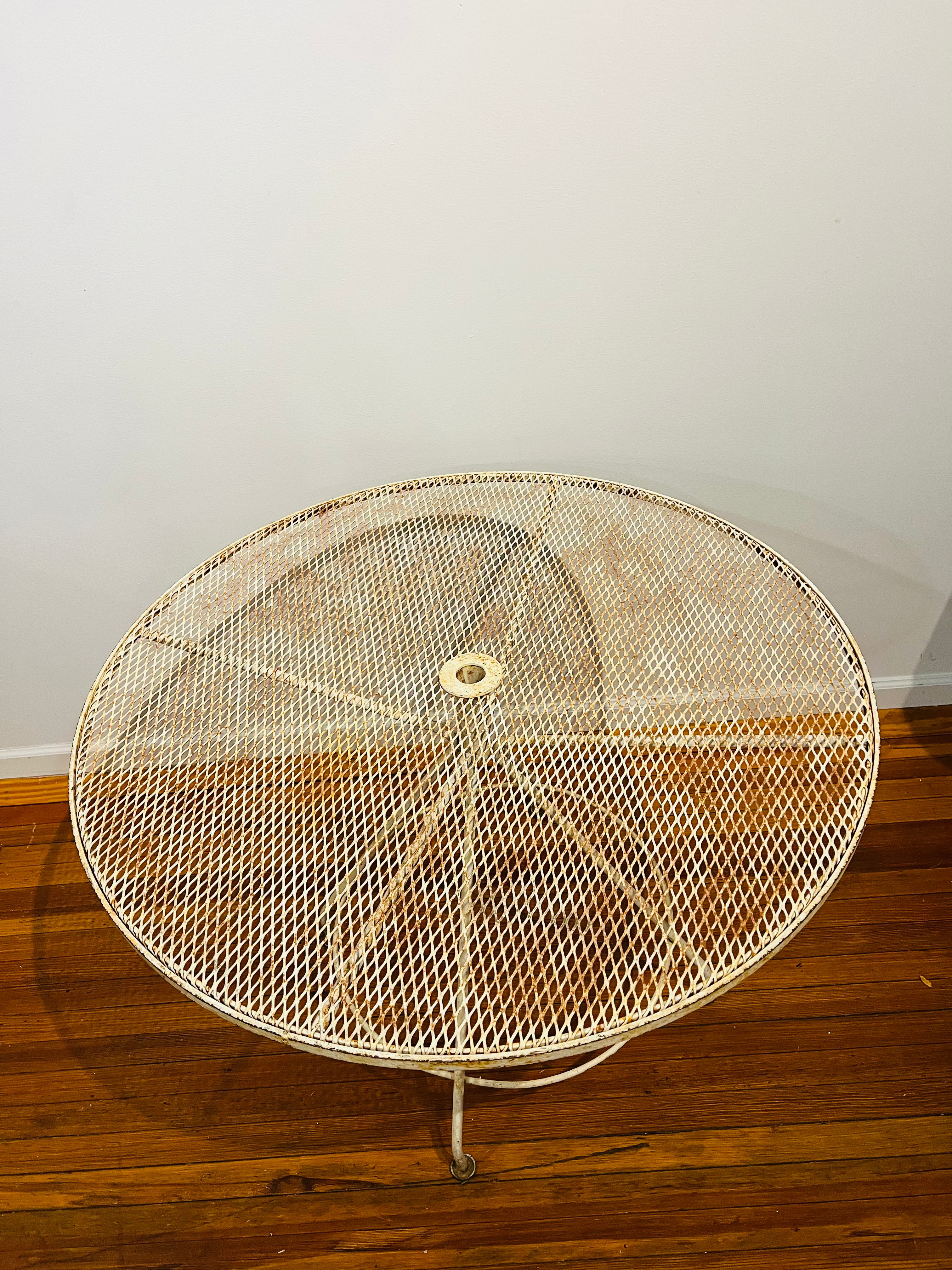 Mid Century Vintage Wrought Iron Table