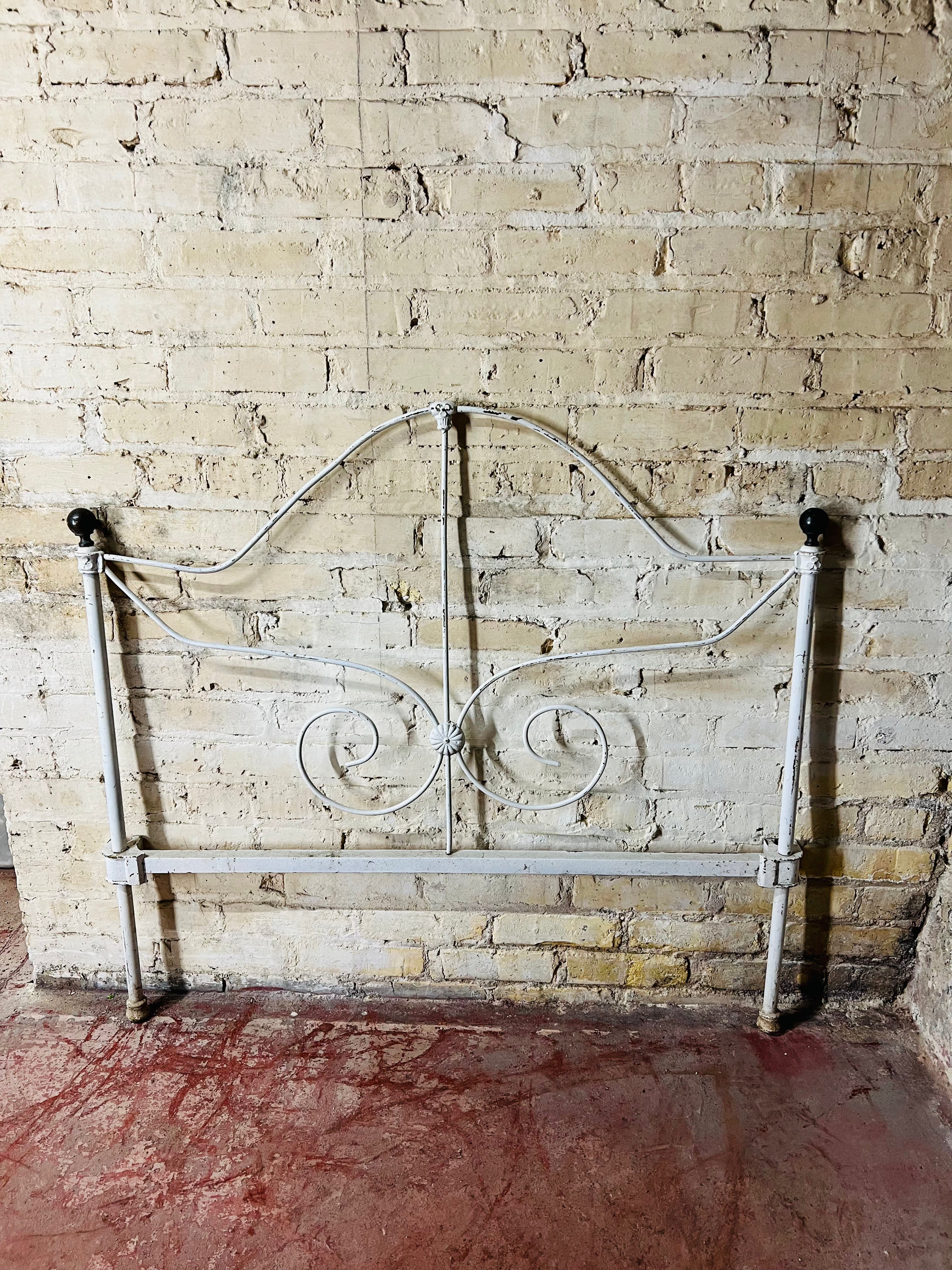 Twin White Metal Bed Frame