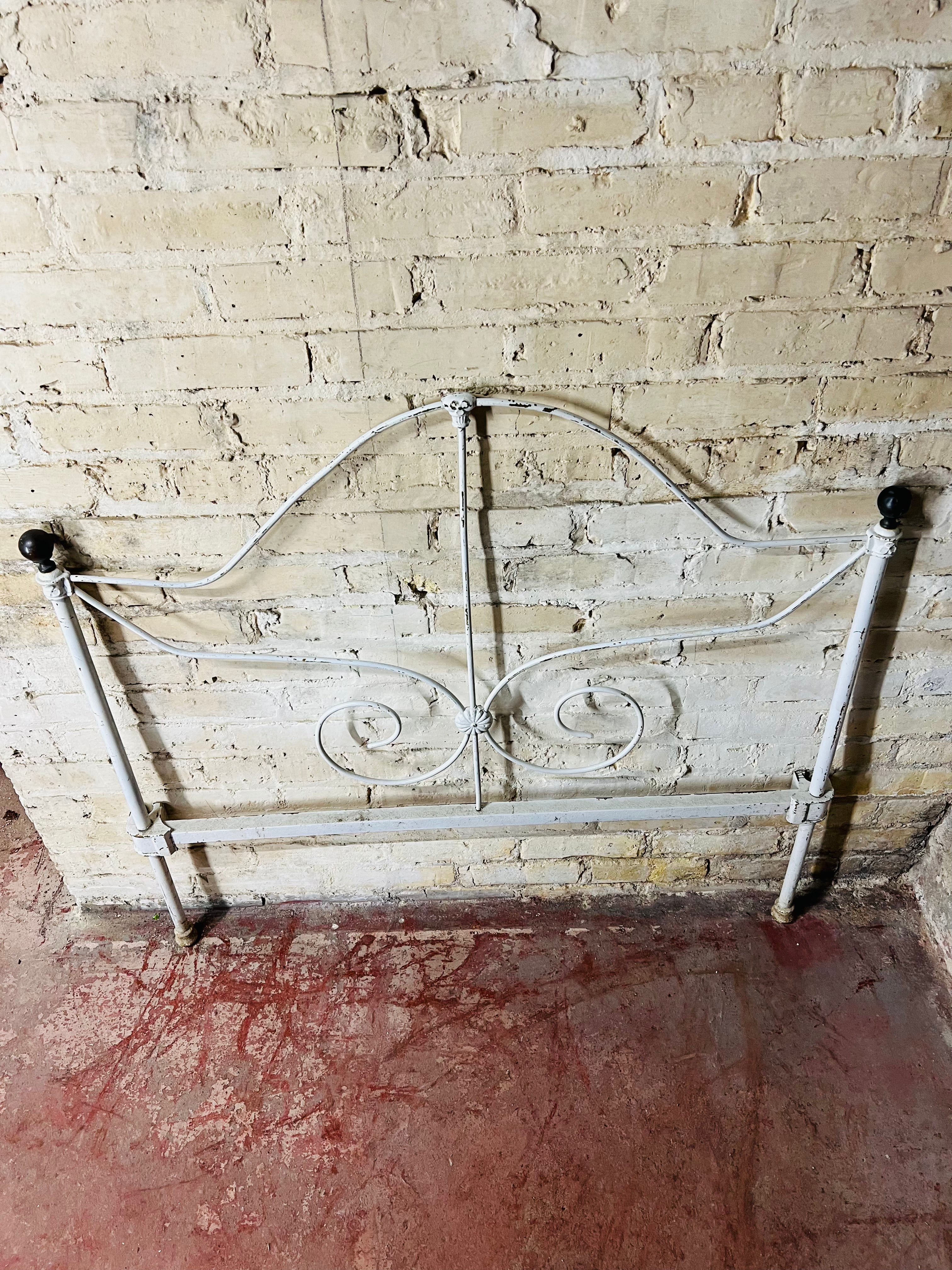 Twin White Metal Bed Frame