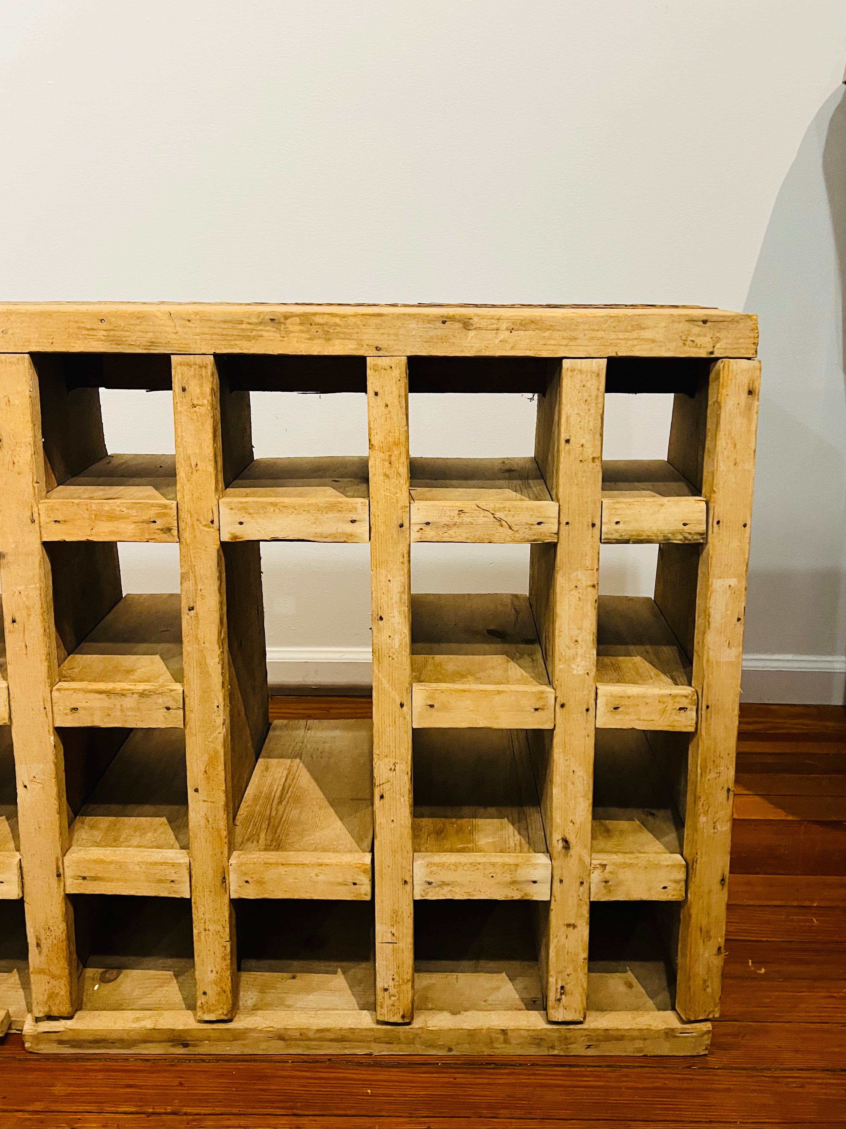 Vintage wooden storage or display shelving display unit