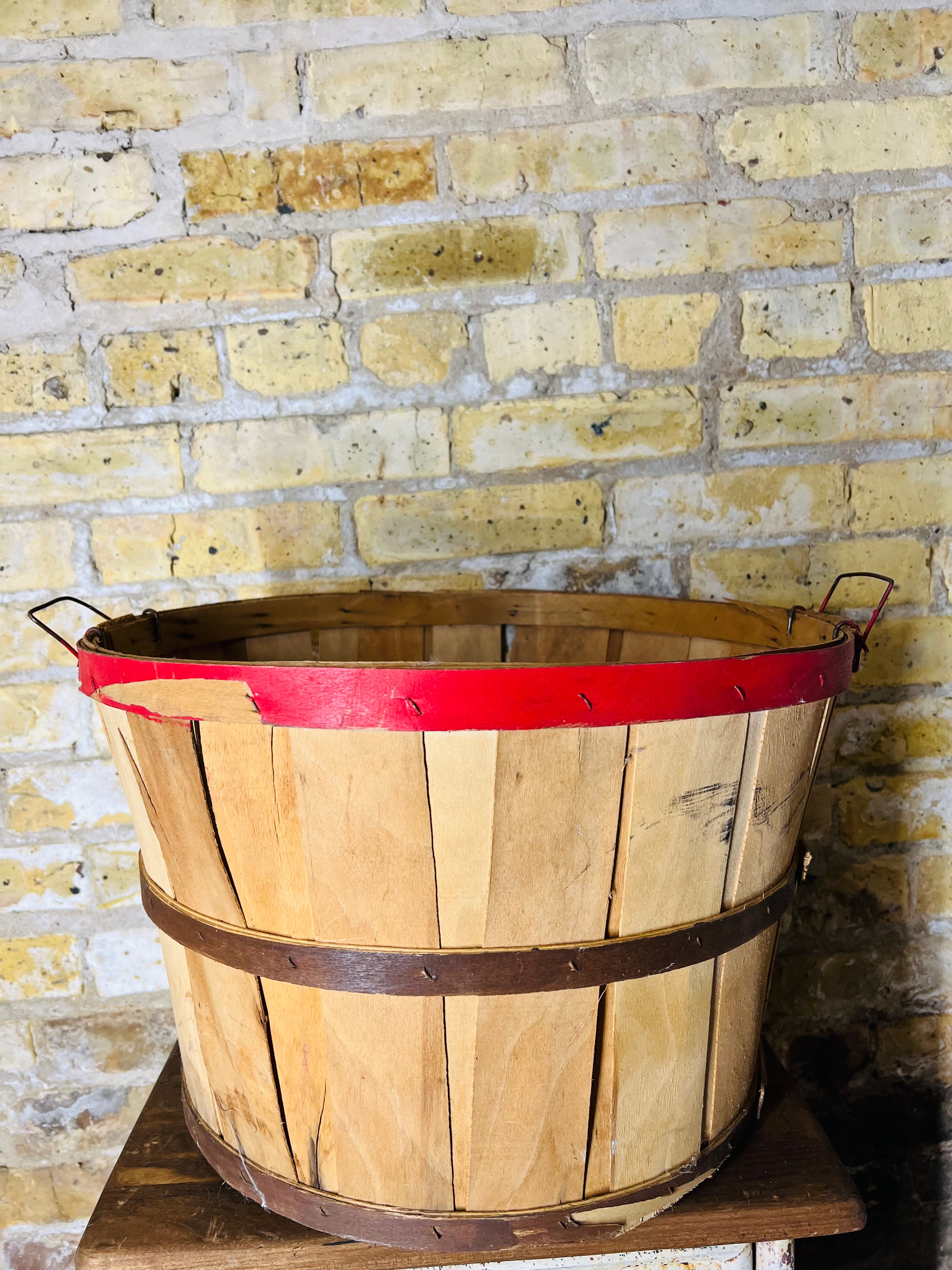 Vintage Wooden Apple Orchard Bushel