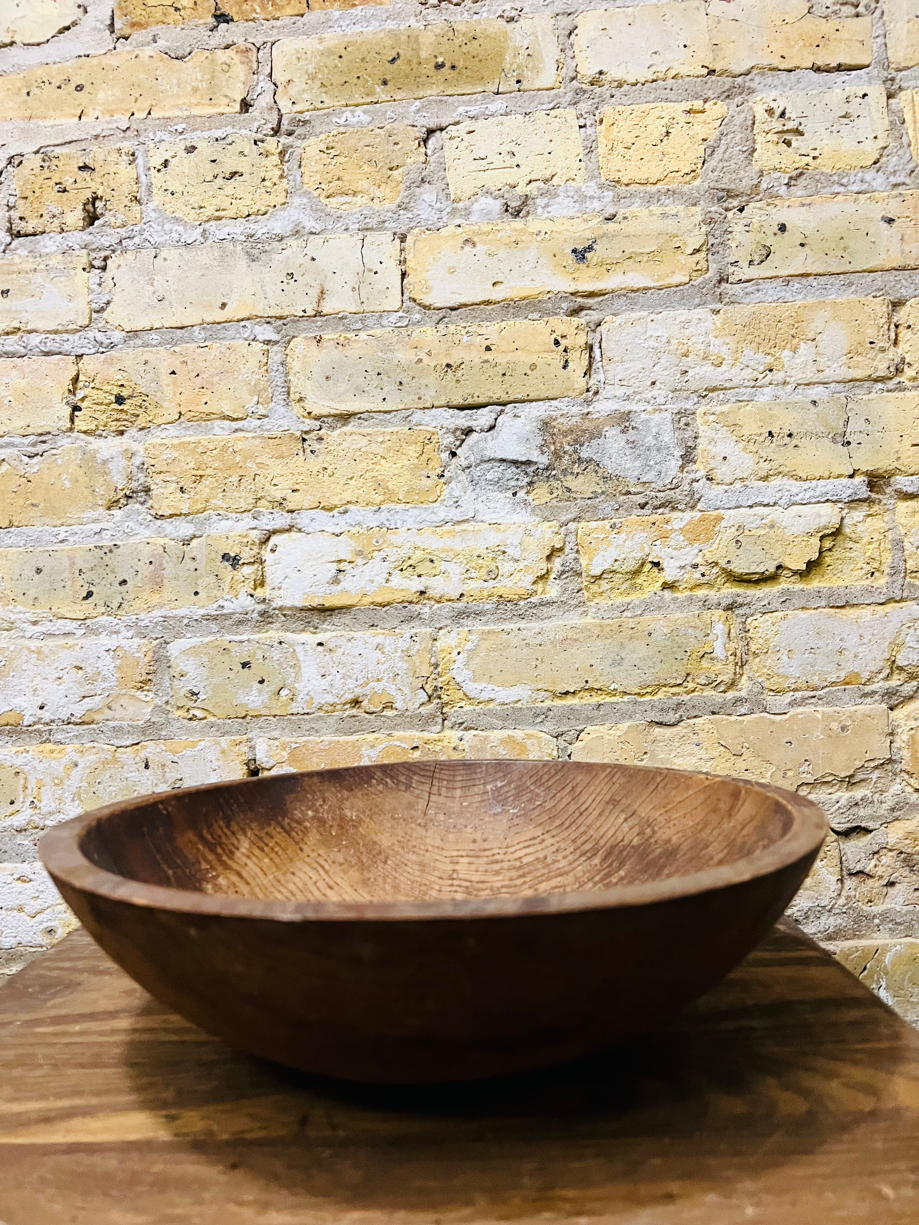 Vintage Solid Wood Bowl