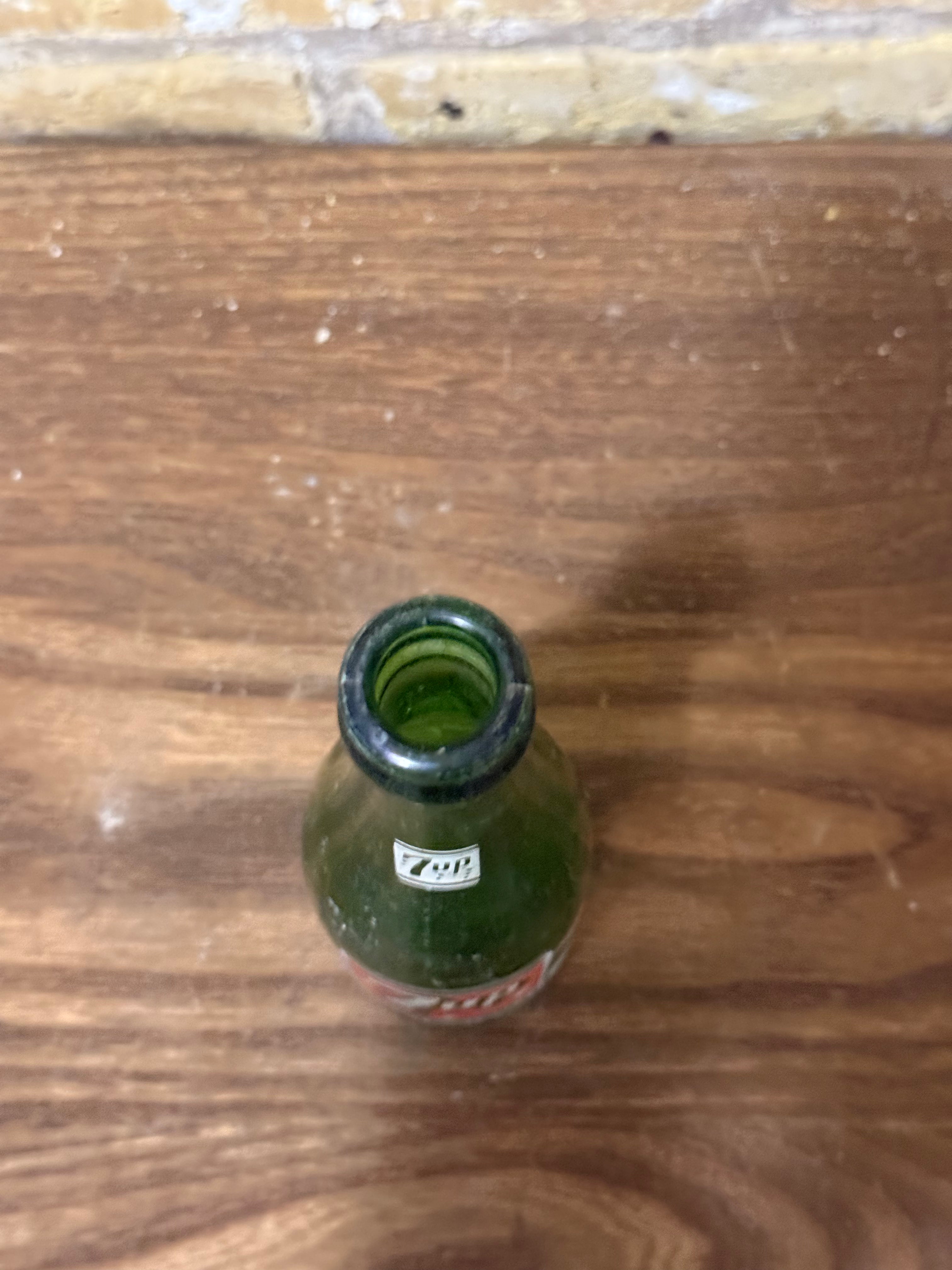 Vintage Glass 7up Bottle