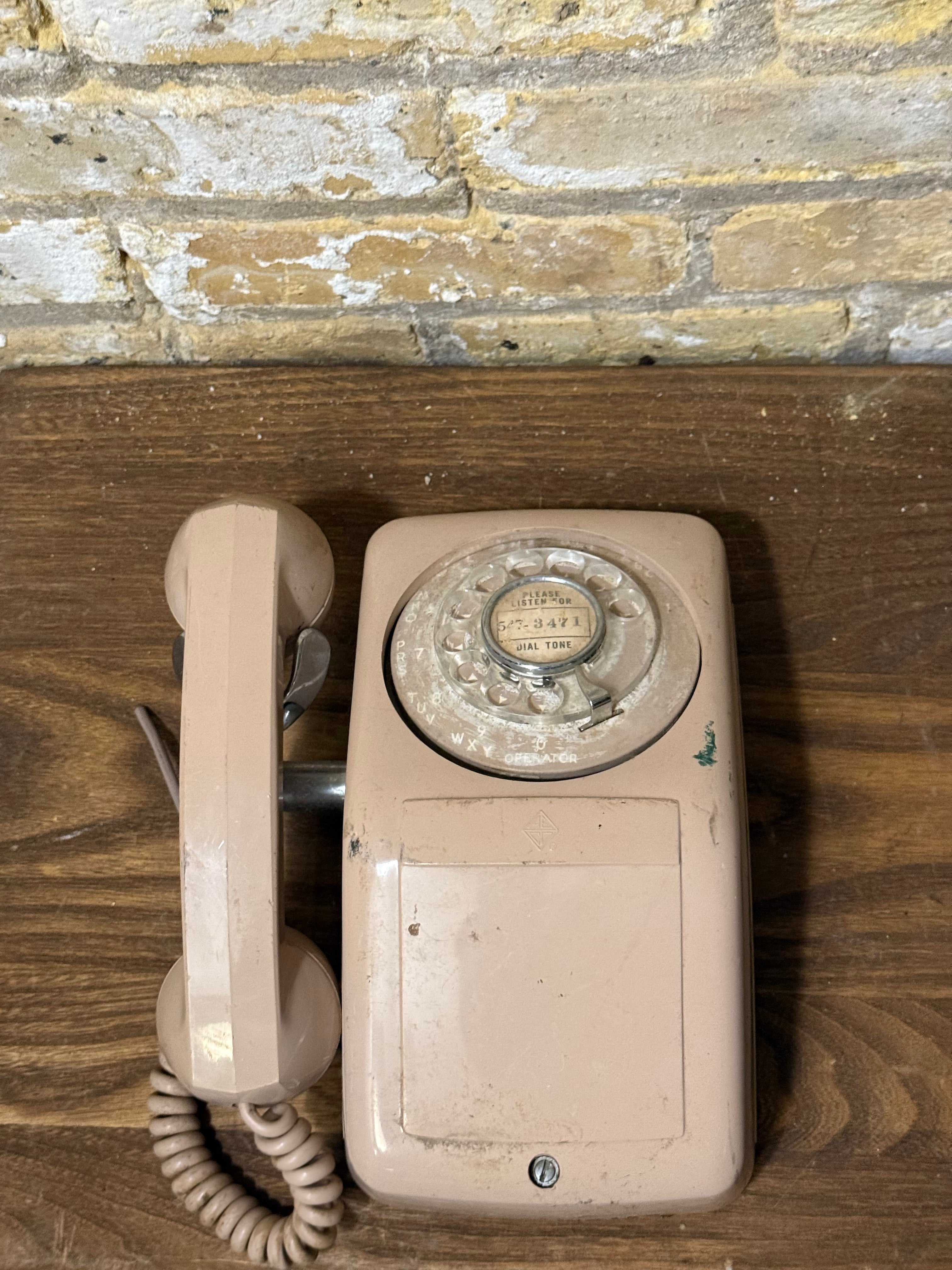 Vintage Electric Rotary Phone - Wall Mount
