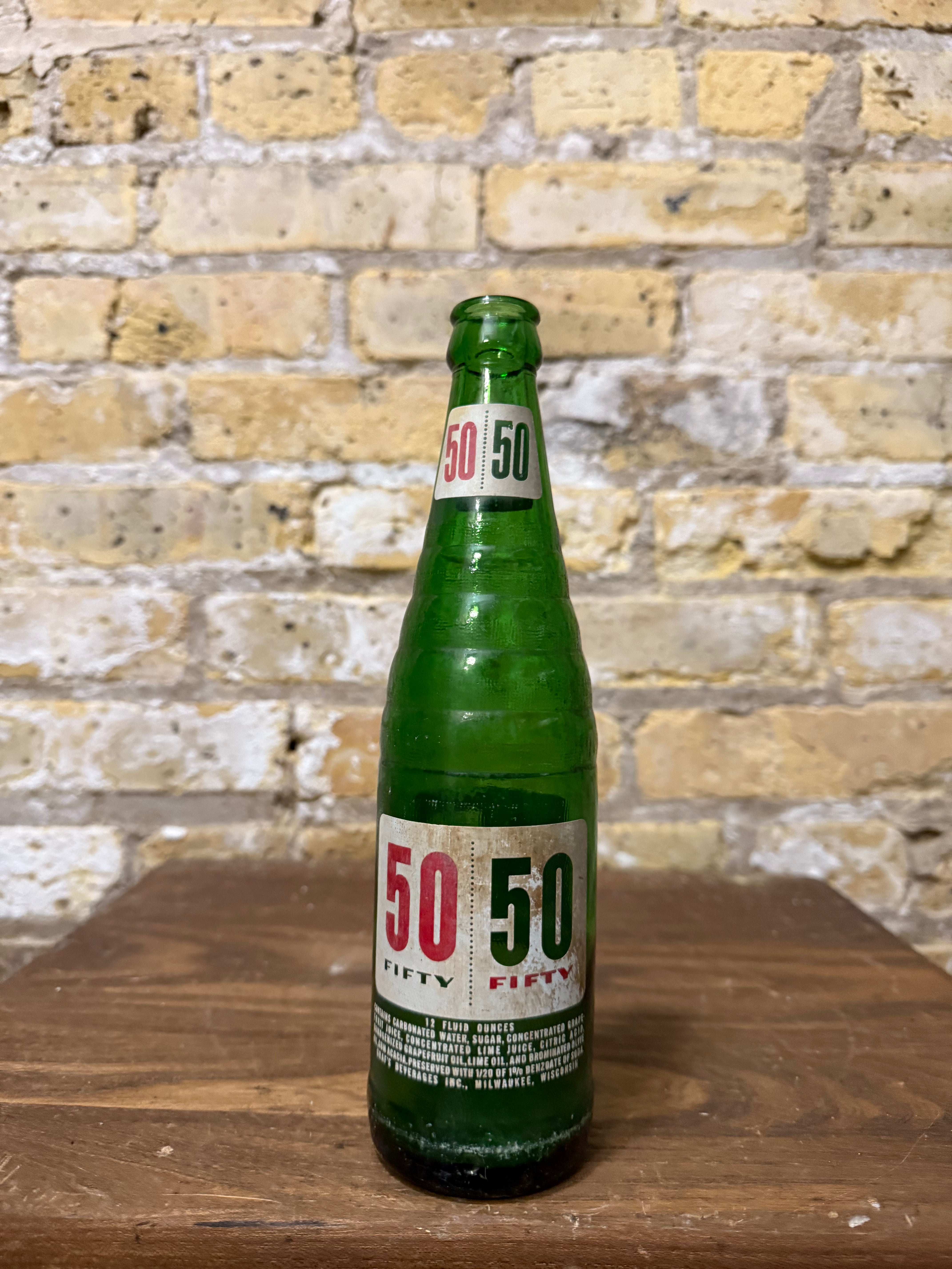 Canfields 50/50 Soda Bottle 1963