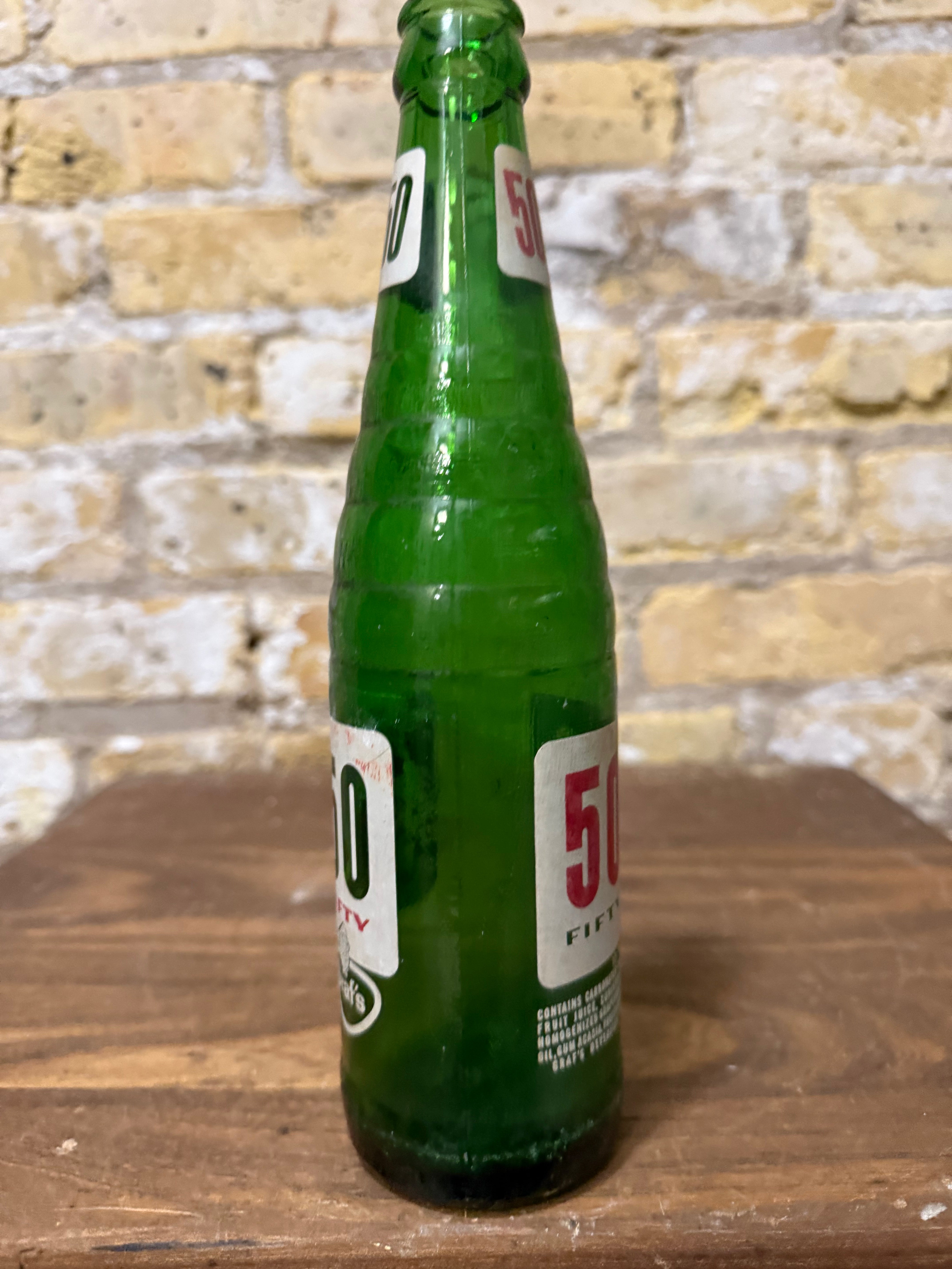 Canfields 50/50 Soda Bottle 1963