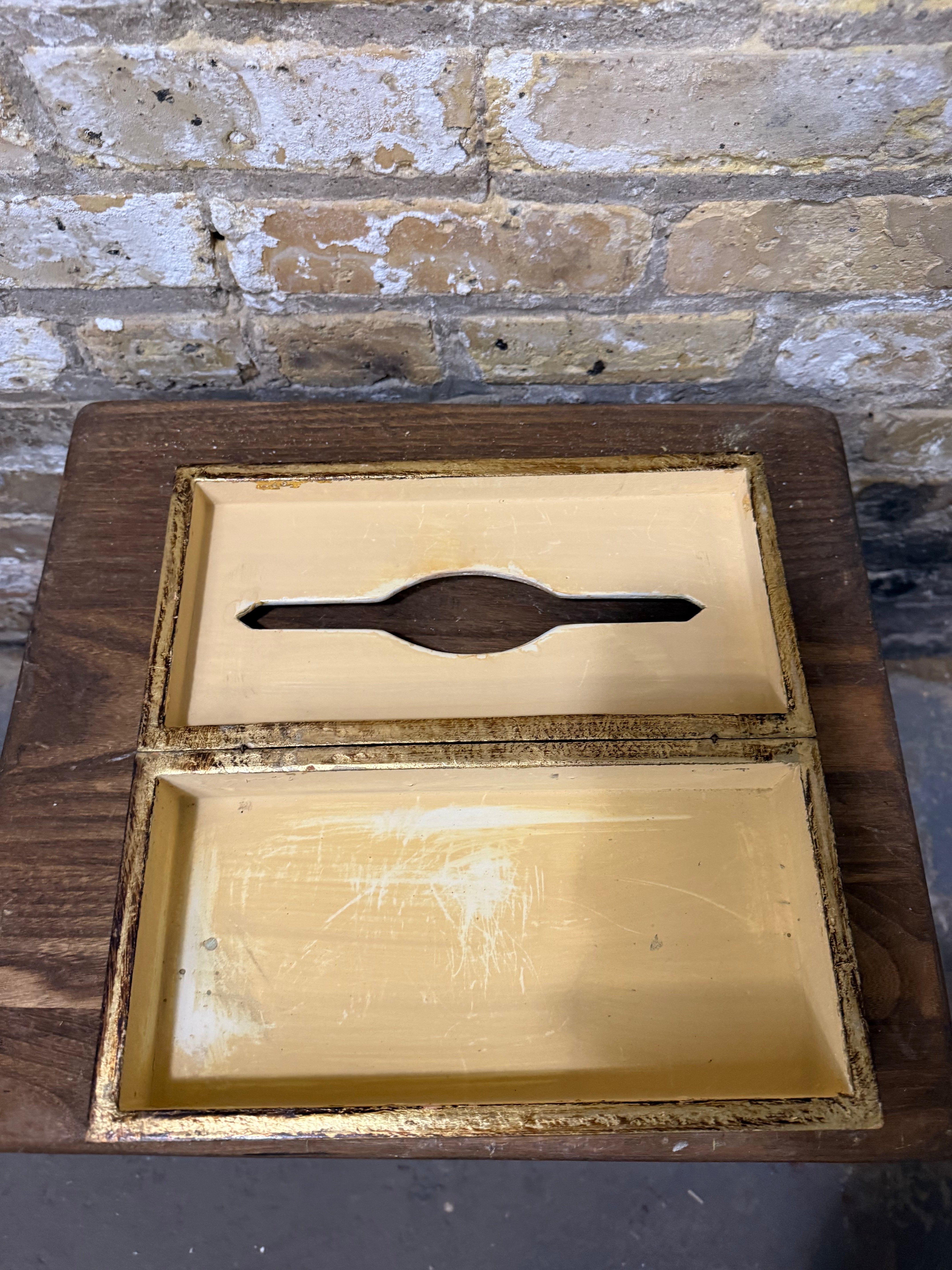 Vintage Italian Florentine Tissue Box