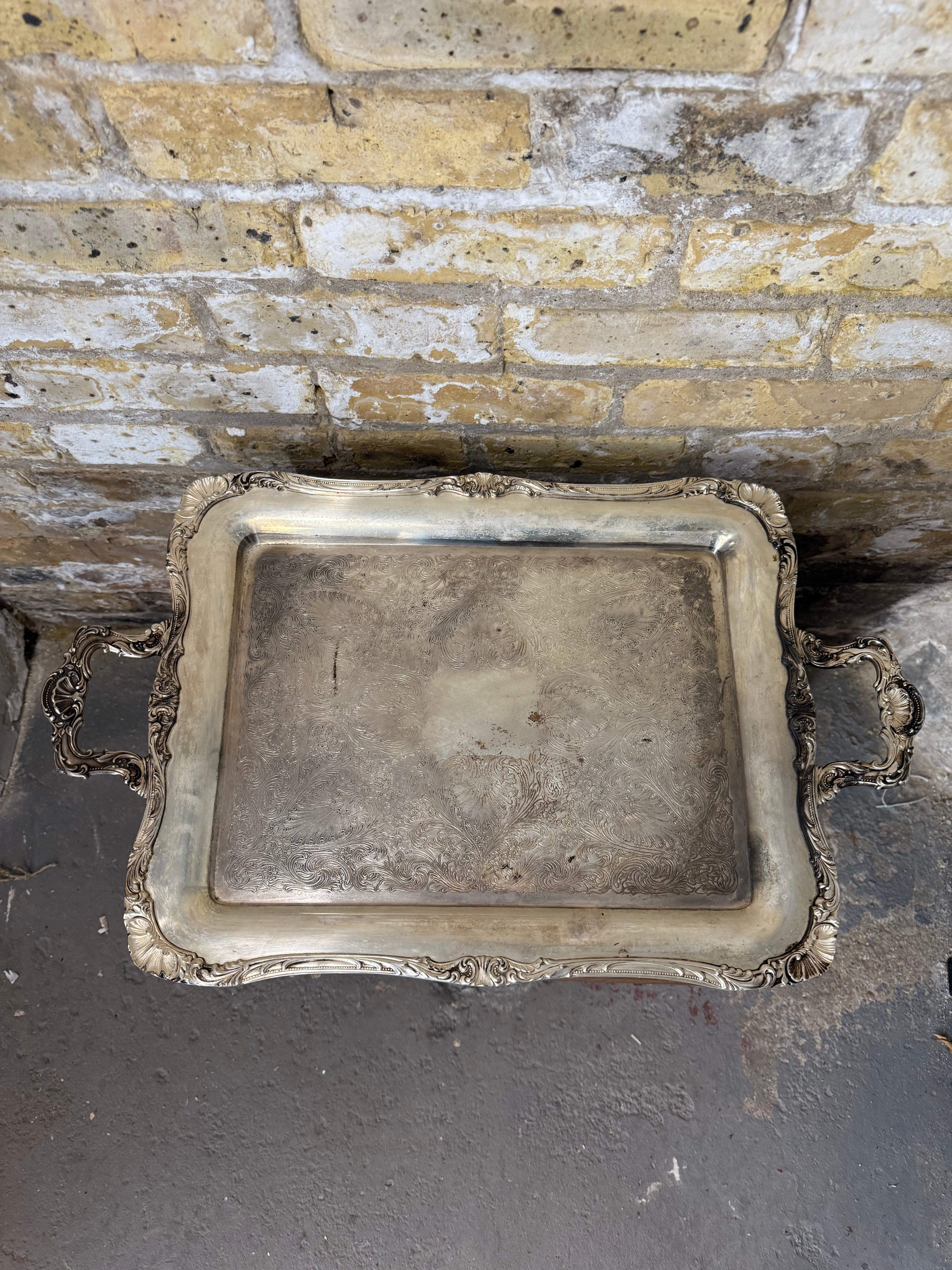 Antique Silver Tray