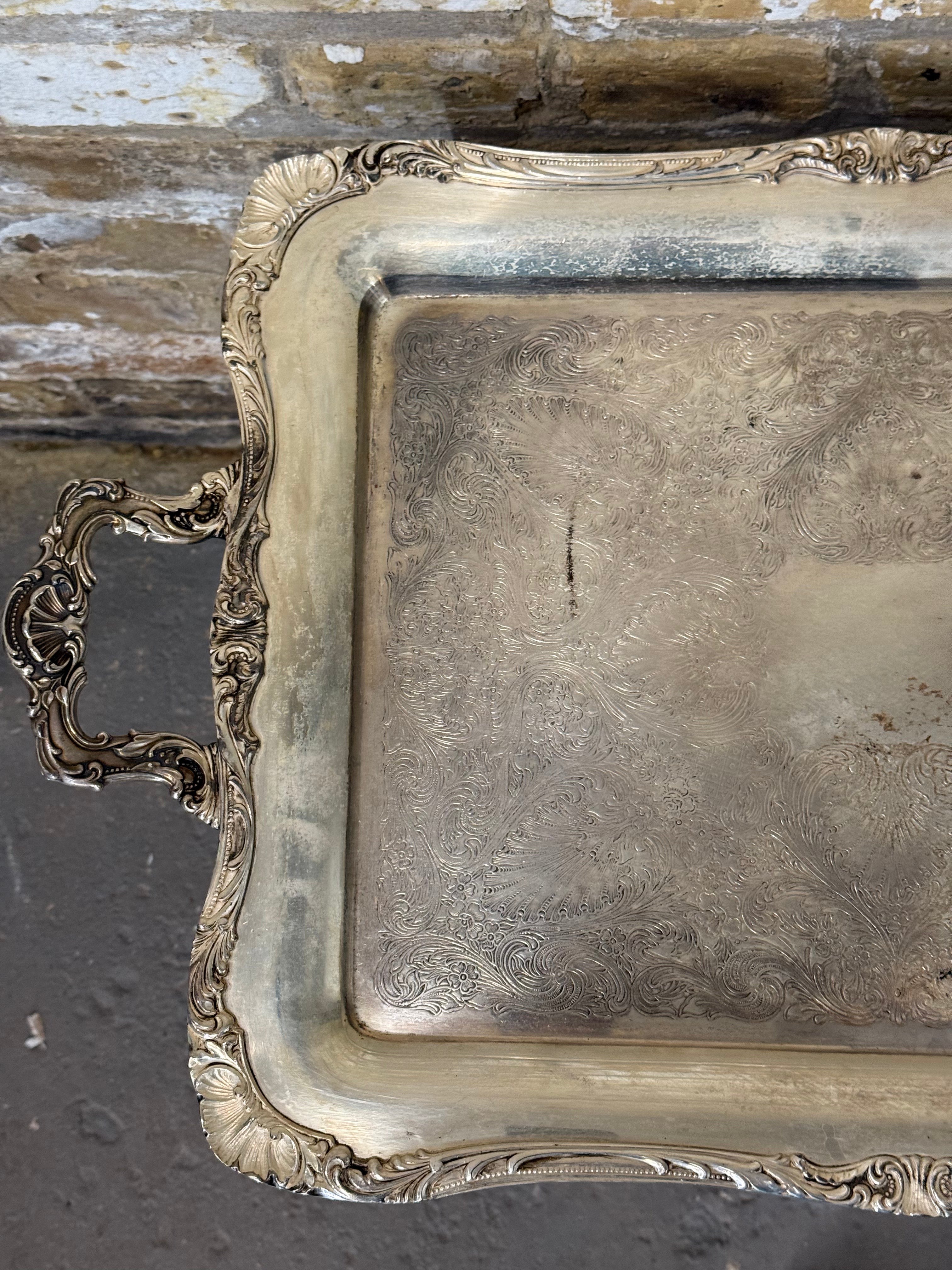 Antique Silver Tray