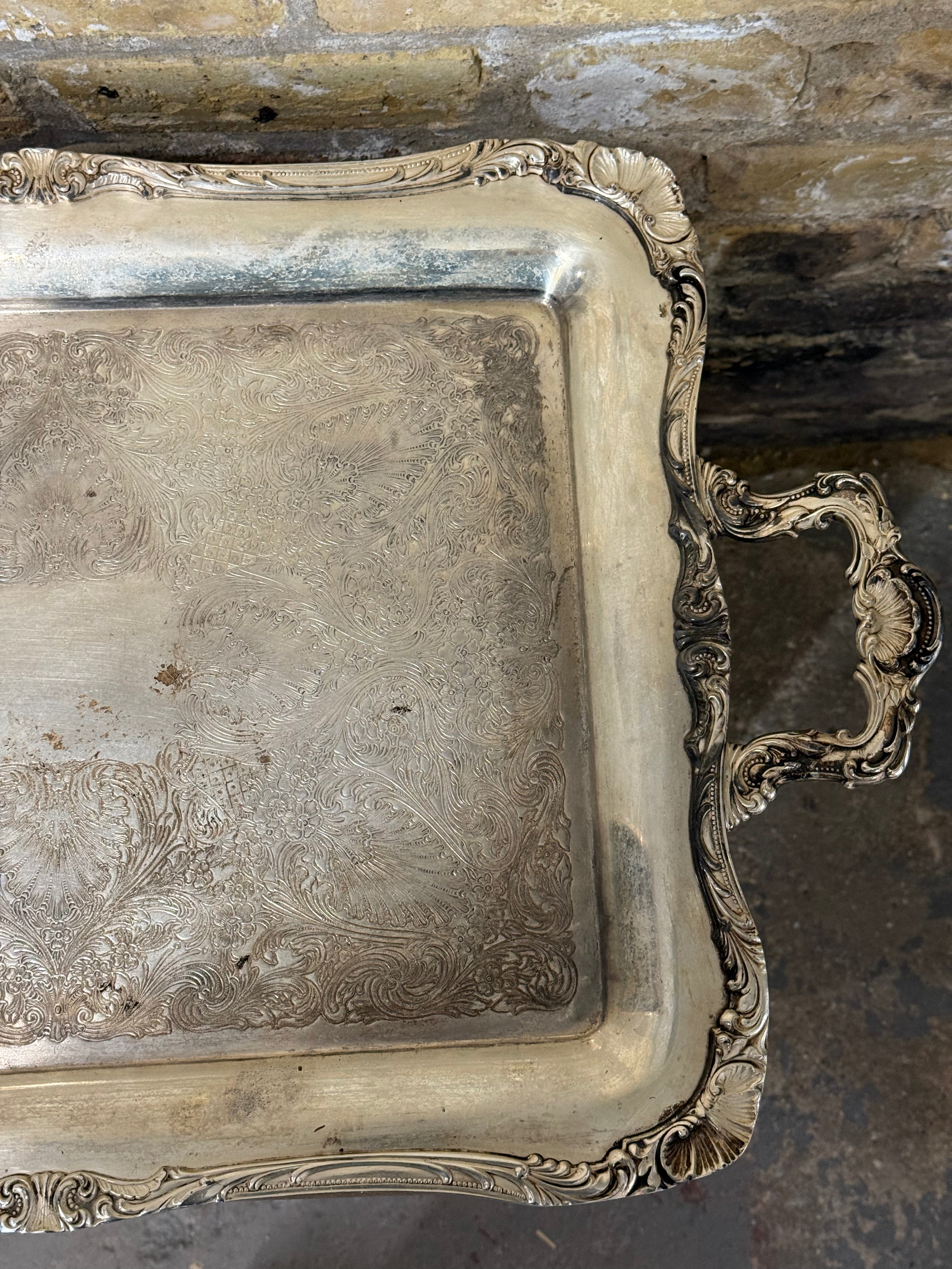 Antique Silver Tray