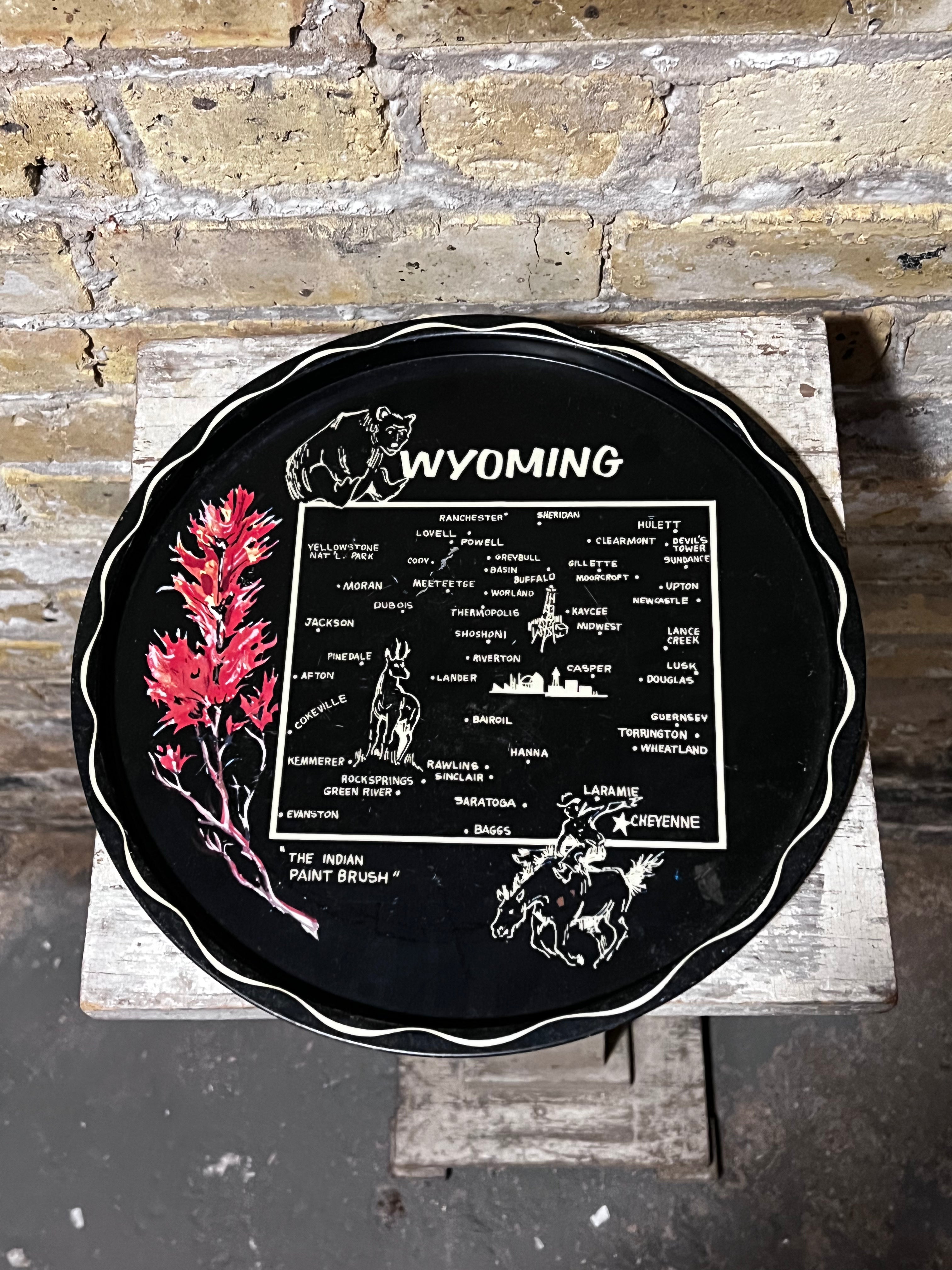 Wyoming Vintage Souvenir Tray
