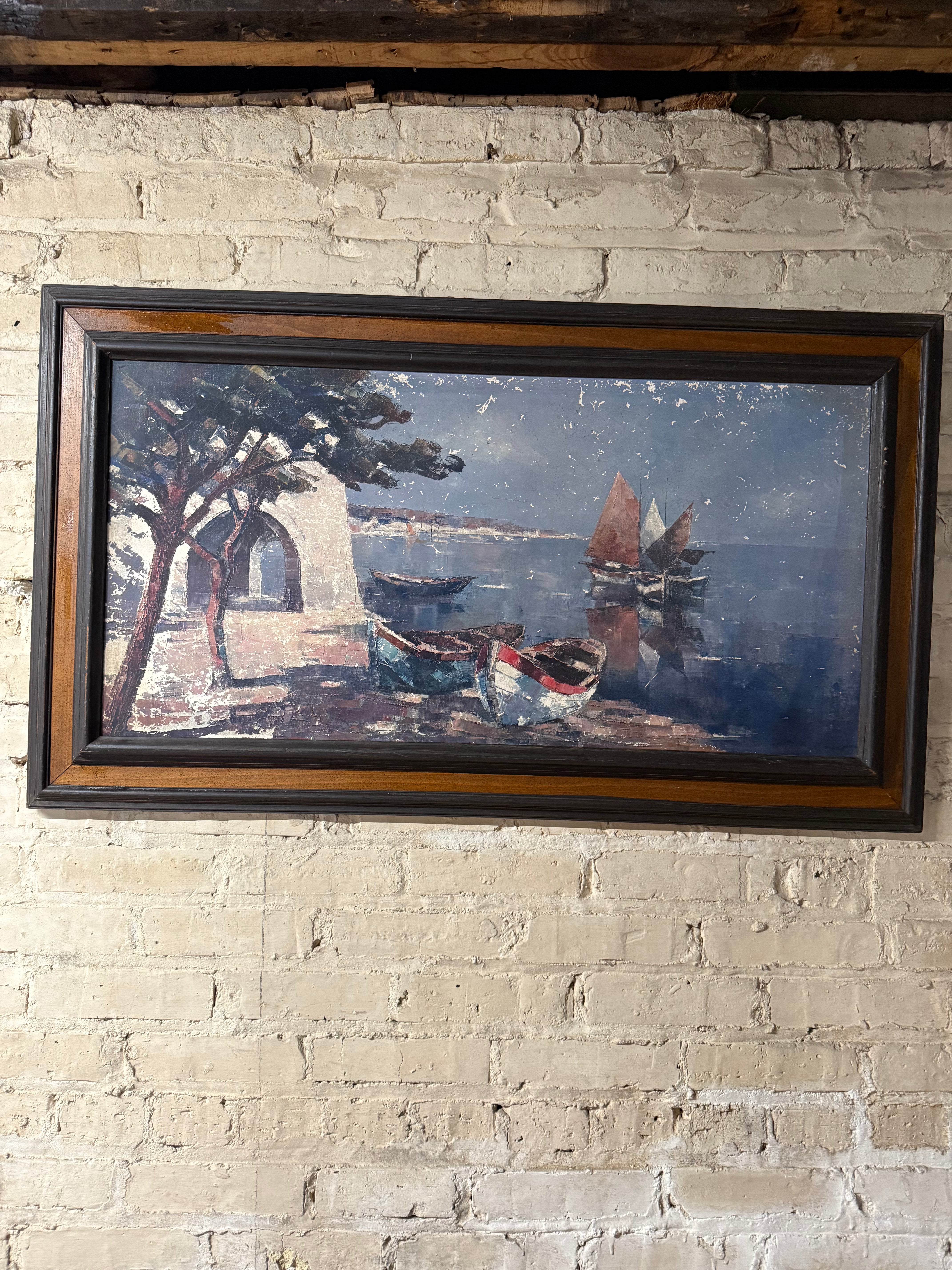 European Seaside Sailboat Landscape