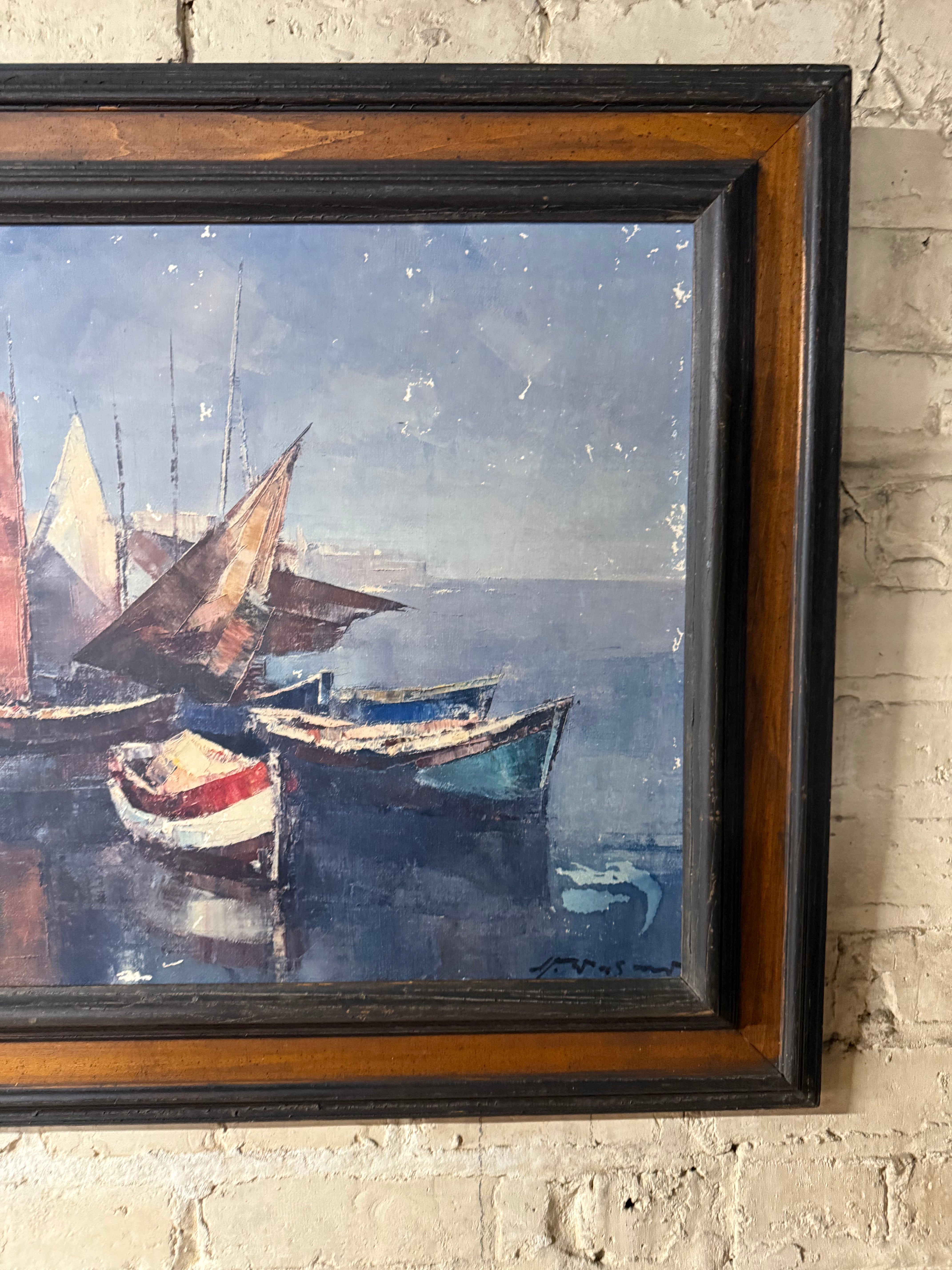 Vintage Sailboat Seascape