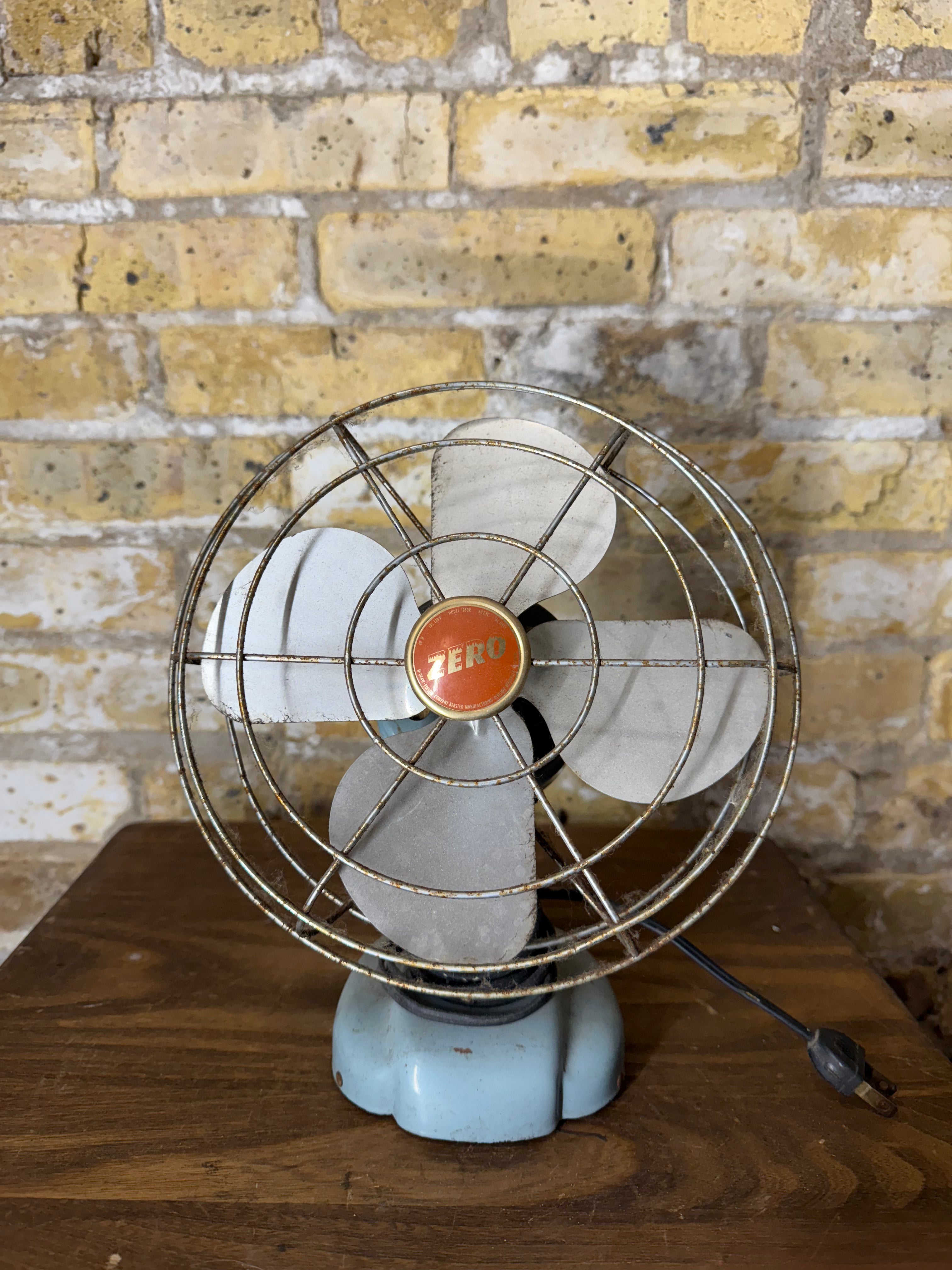 Vintage Zero Electric Metal Fan