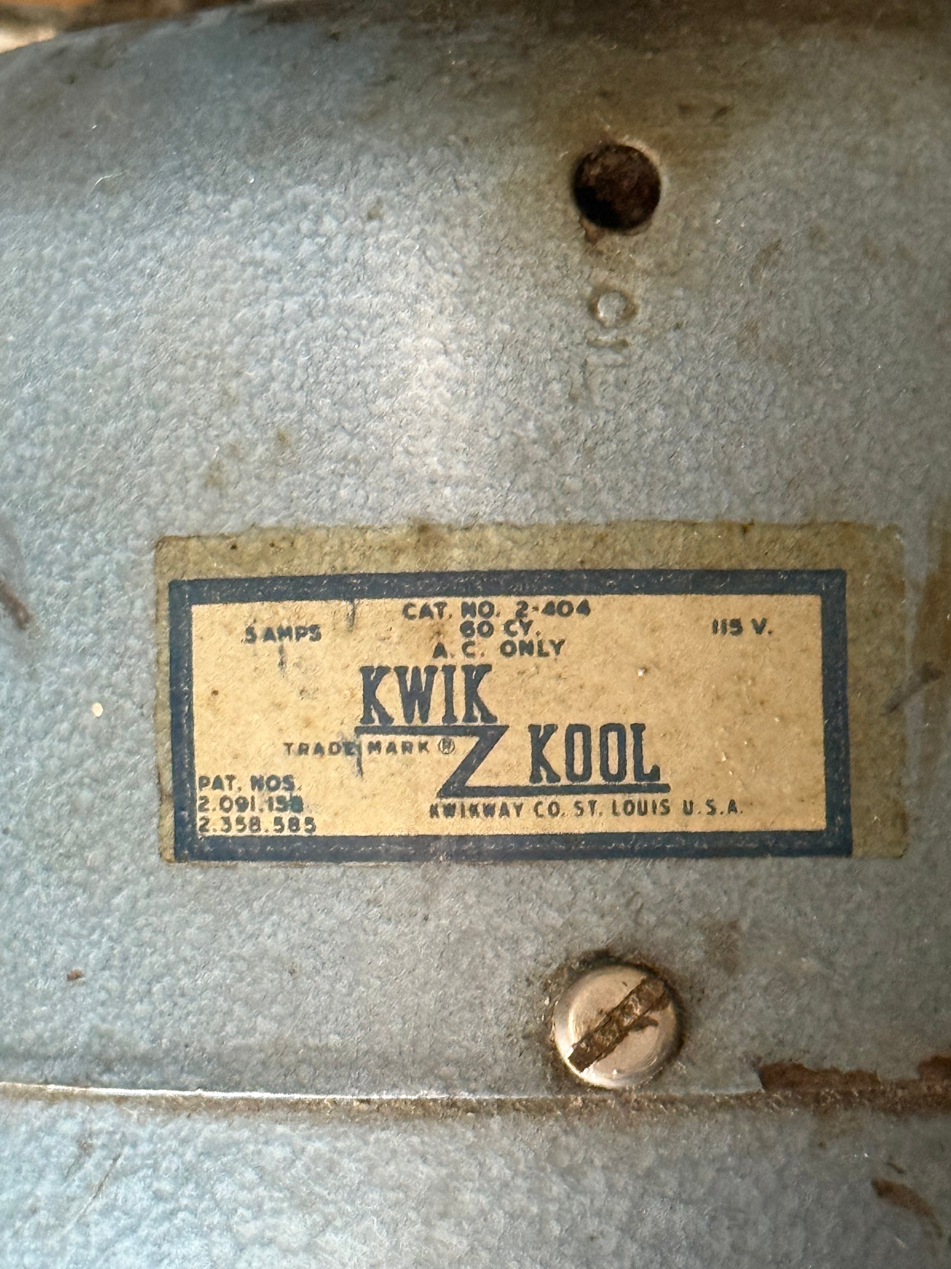 Vintage Kwik-Kool Cage Fan