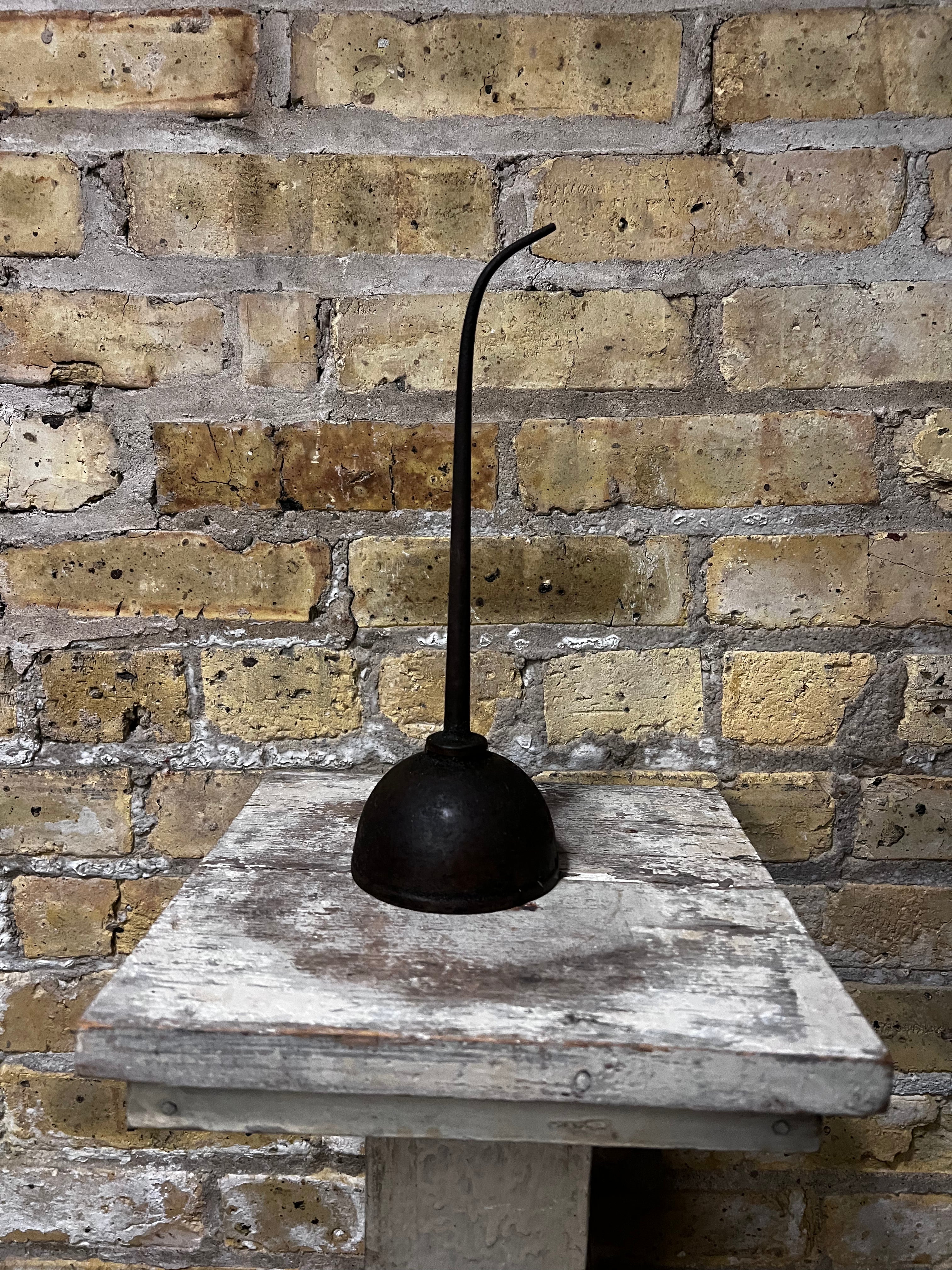 Vintage Metal Oil Can - Black