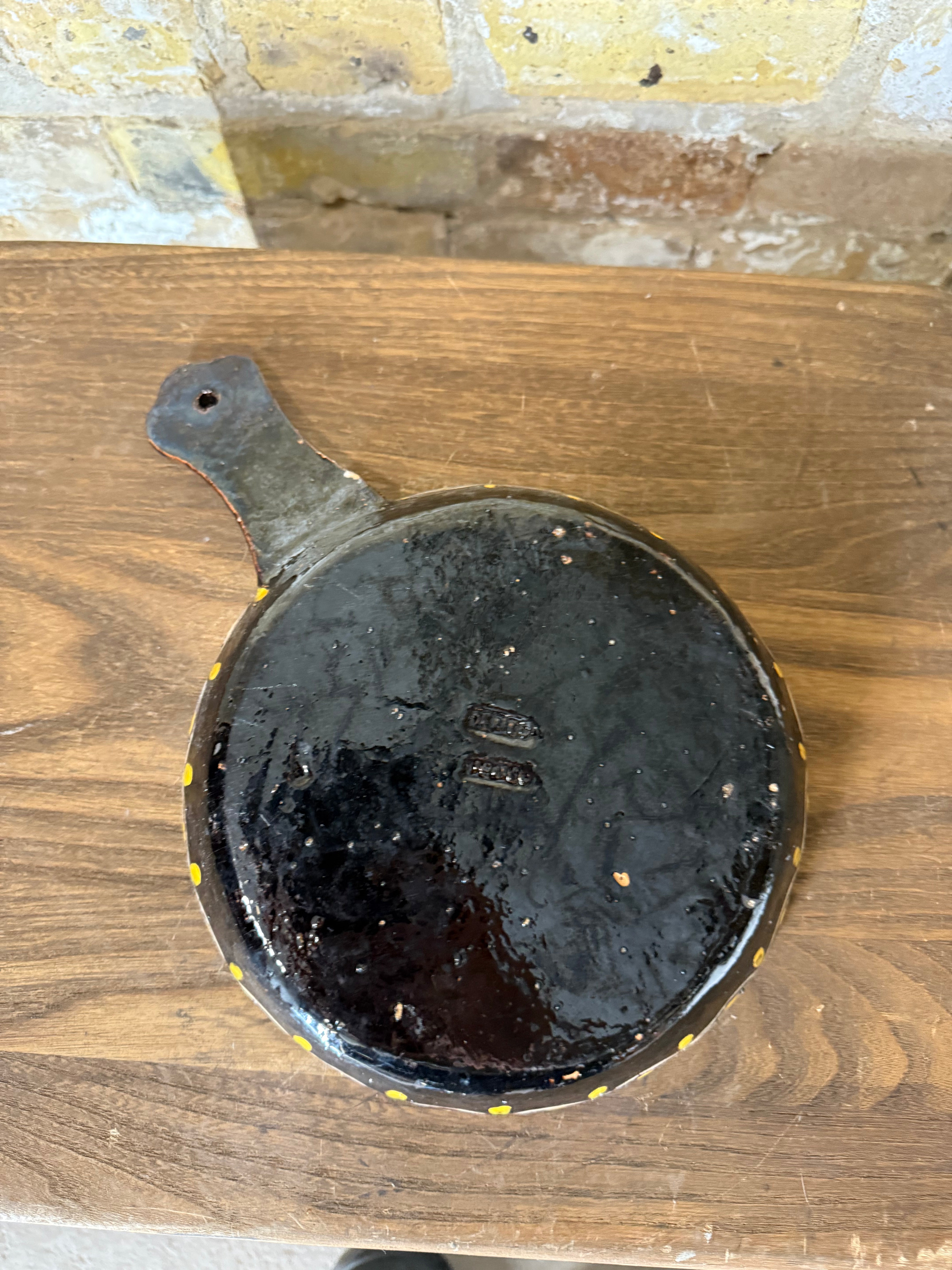 Vintage Mexican Pottery Tlaquapaque Skillet