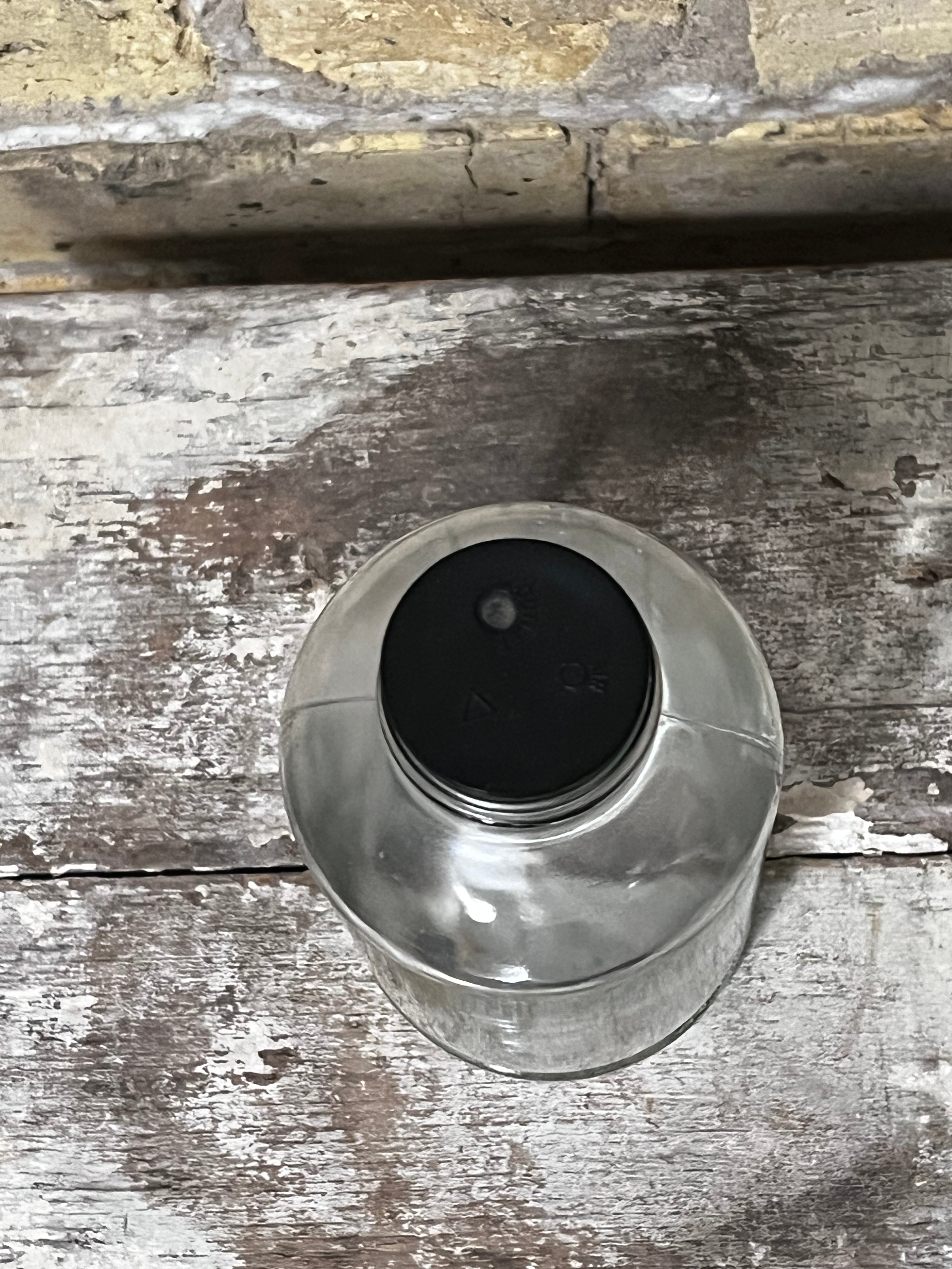 Vintage Glass IV Bottle with Lid