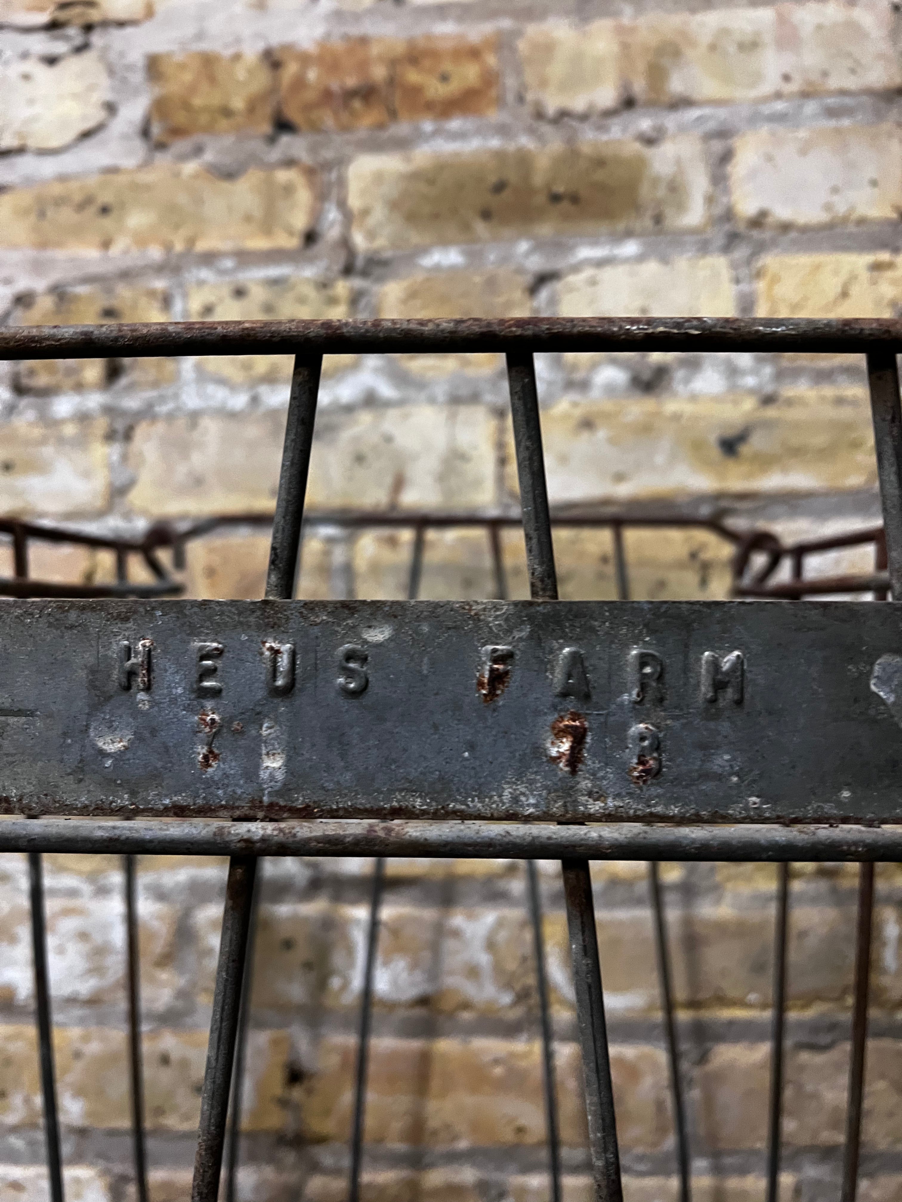 Vintage Metal Egg Crate