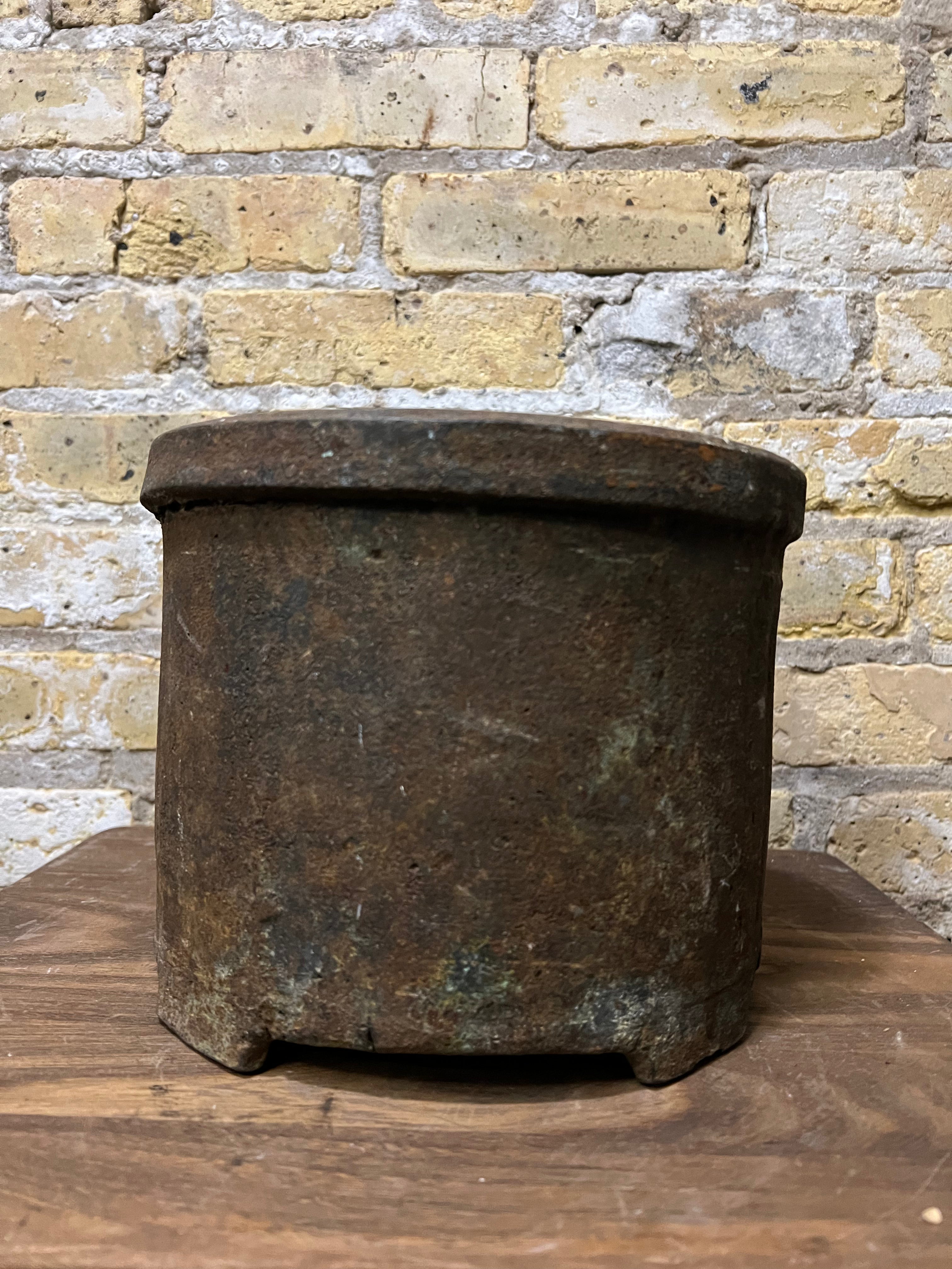Antique Iron Grain Pot