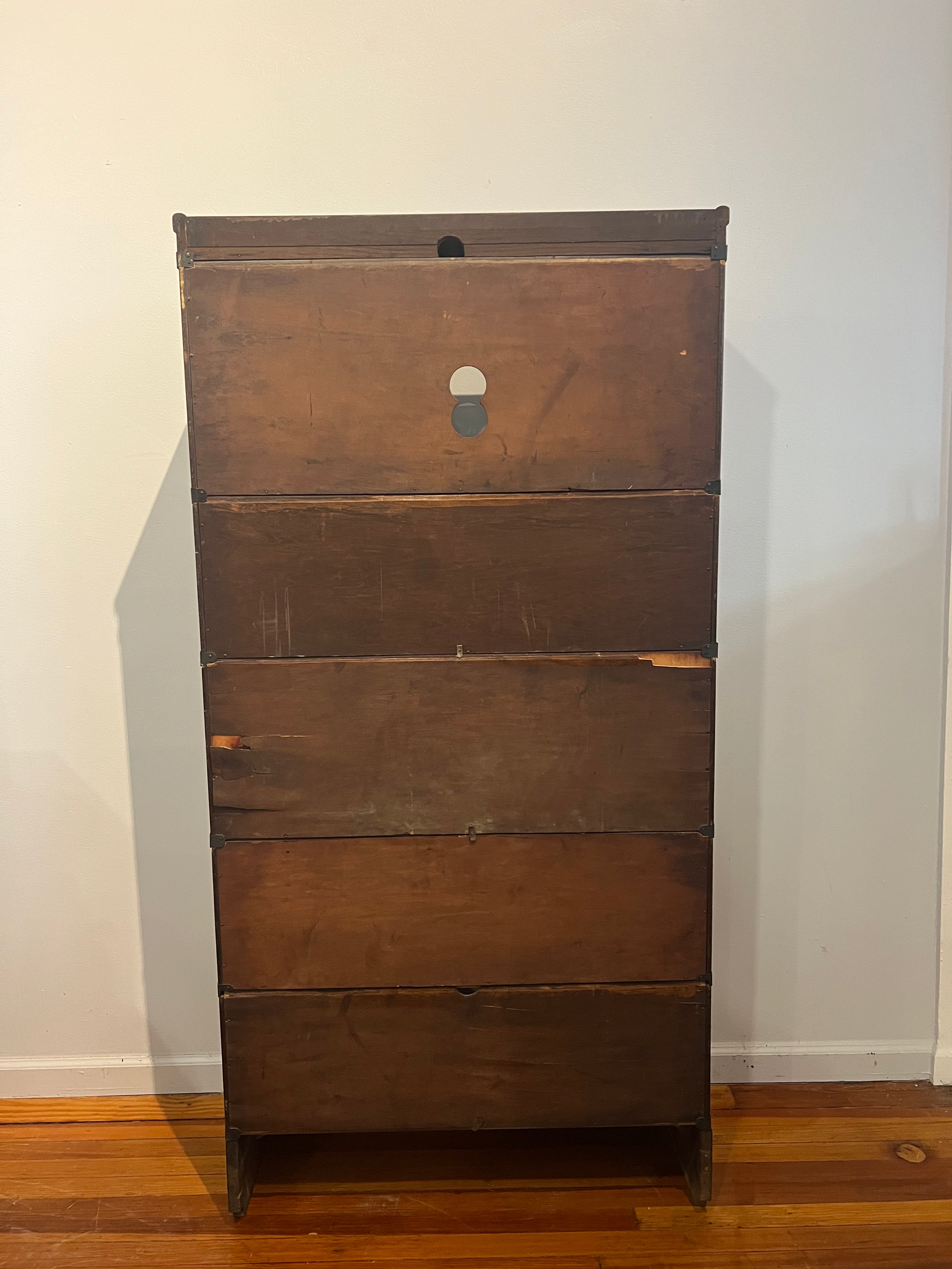 Five Shelf Barrister Bookcase