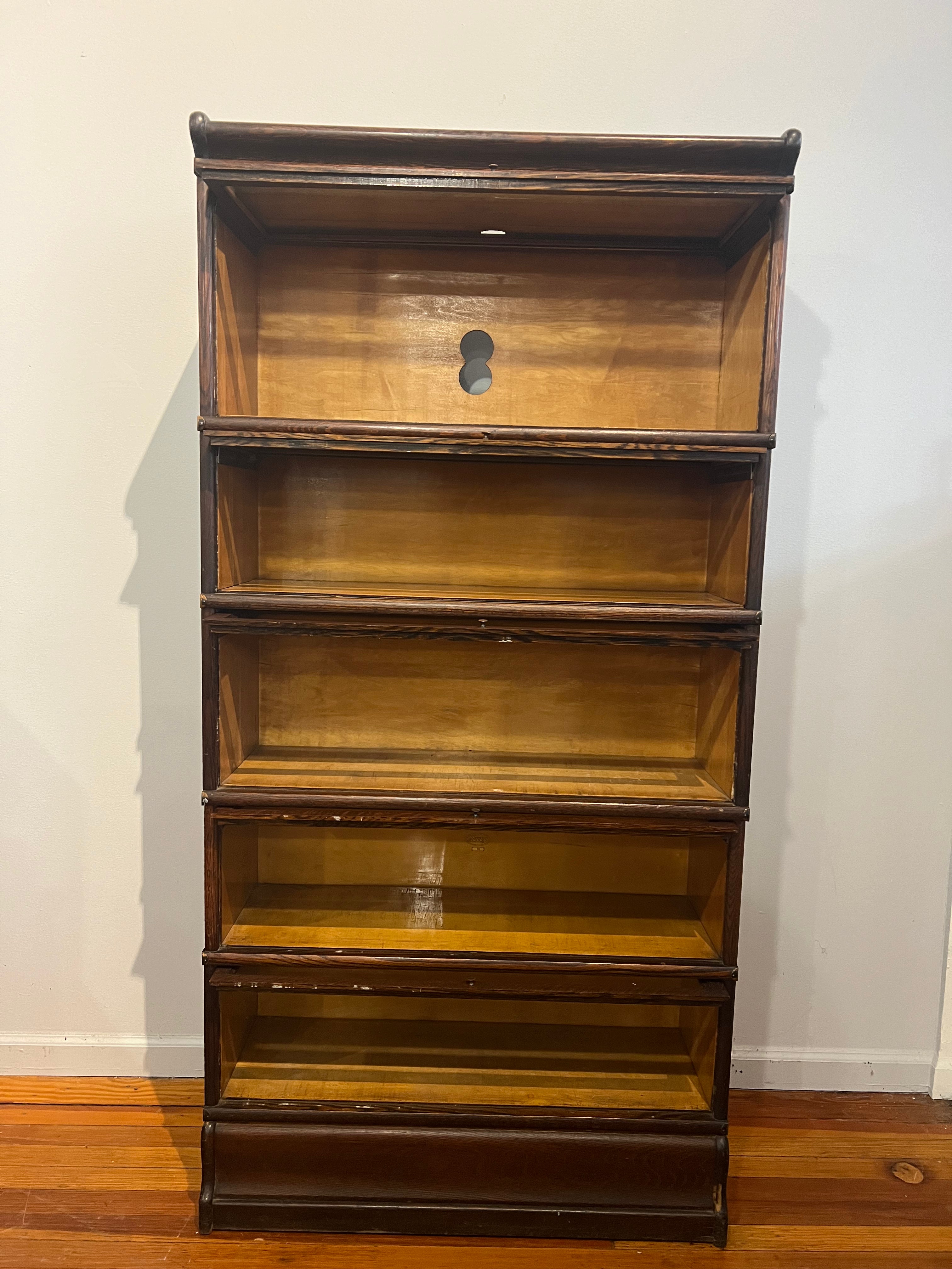 Five Shelf Barrister Bookcase
