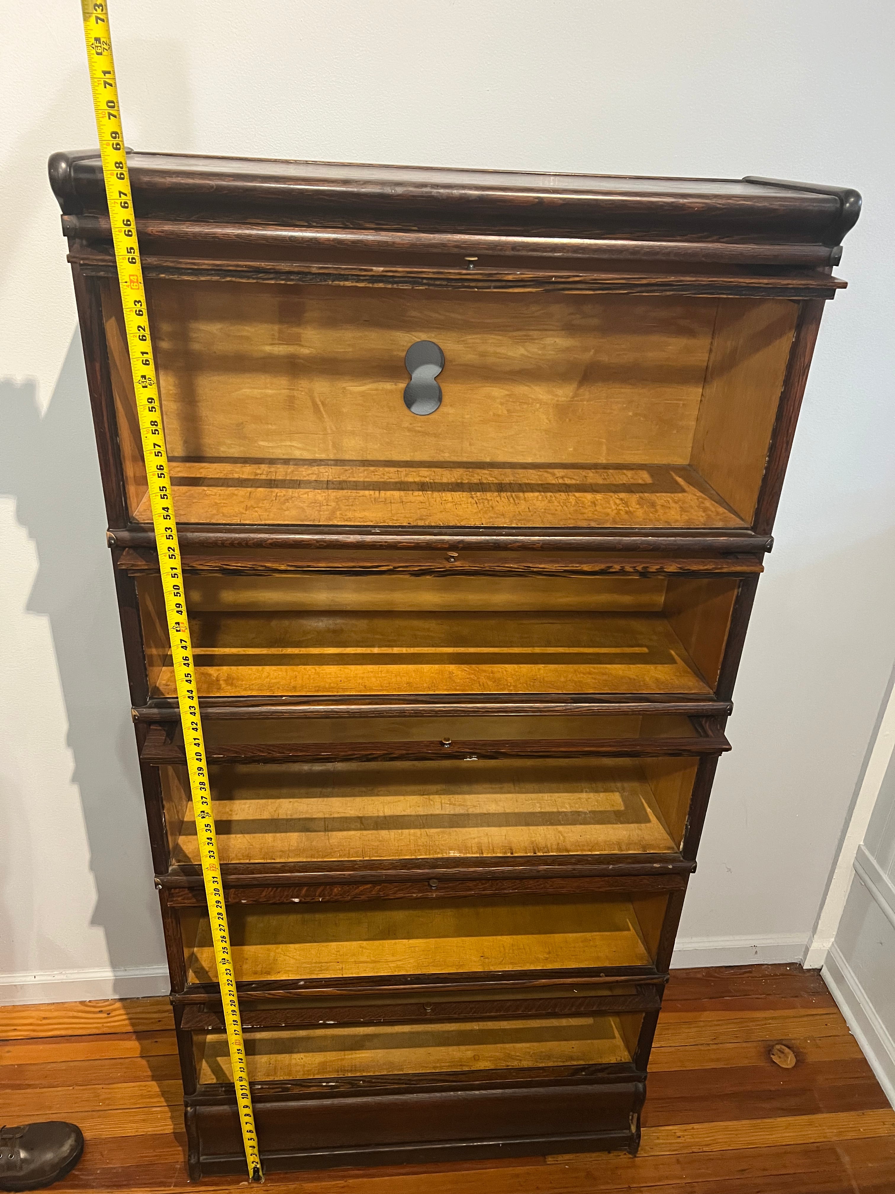 Five Shelf Barrister Bookcase