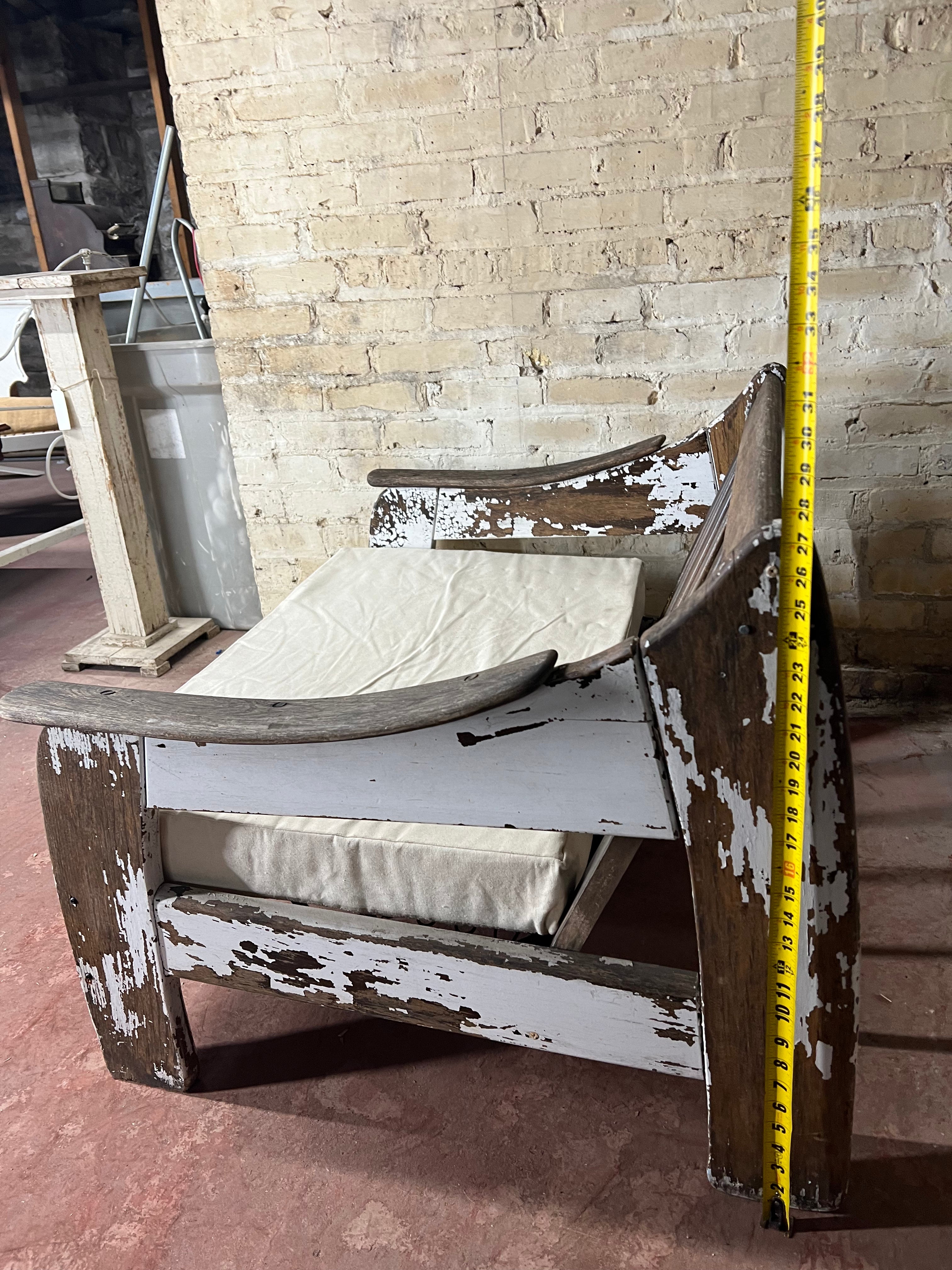 Vintage Rustic Carved Bench/Settee