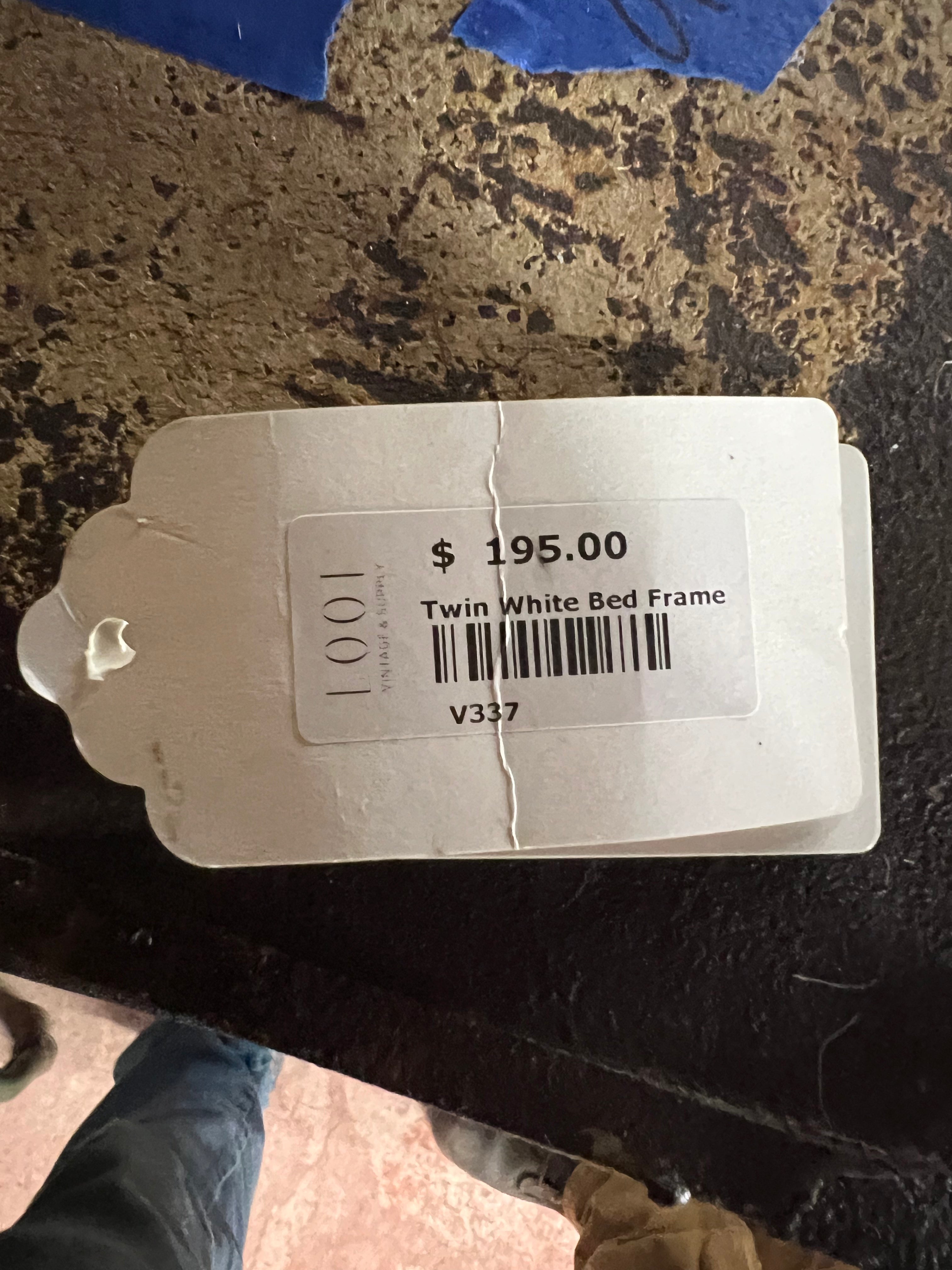 Twin White Metal Bed Frame
