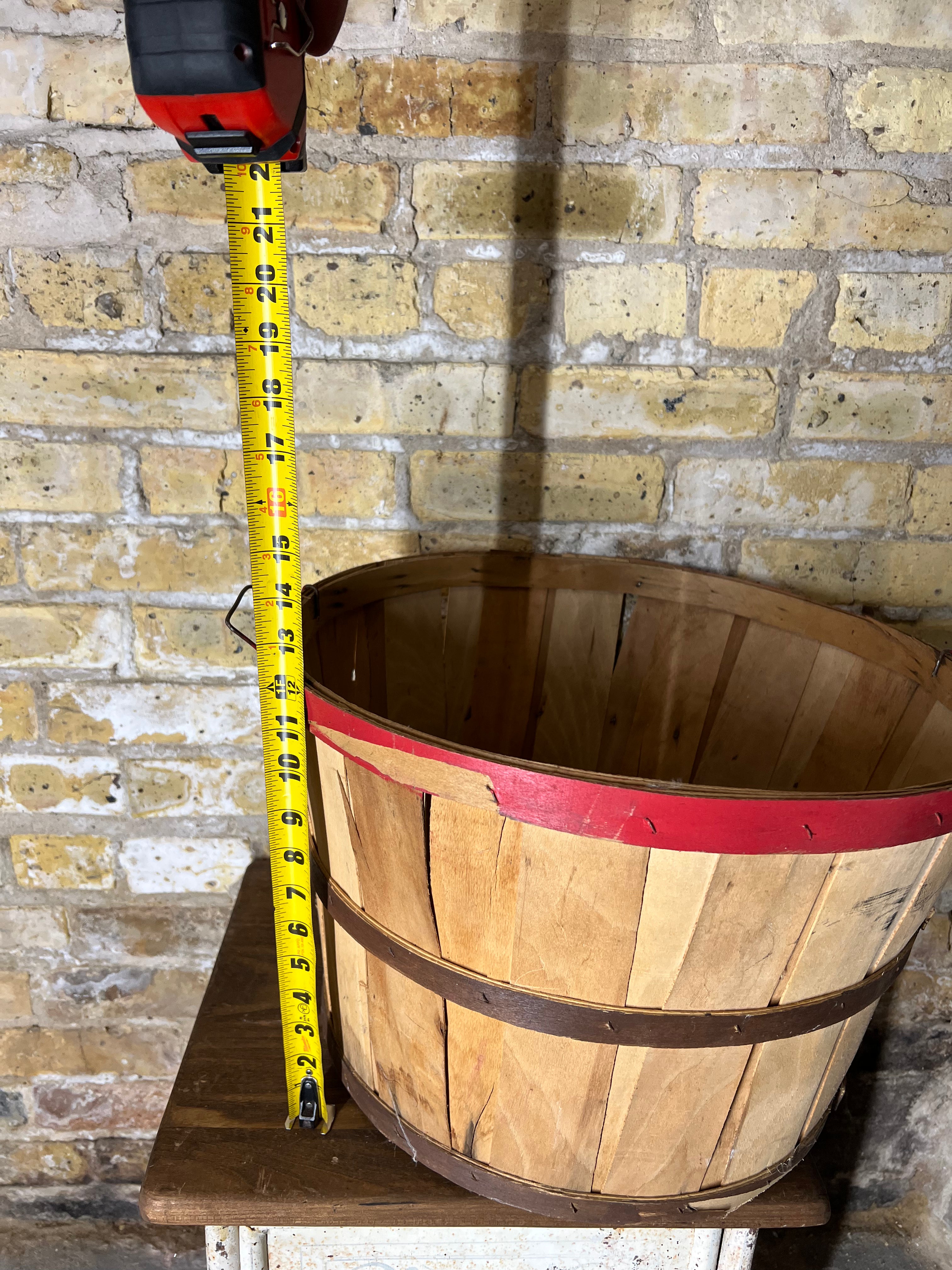 Vintage Wooden Apple Orchard Bushel