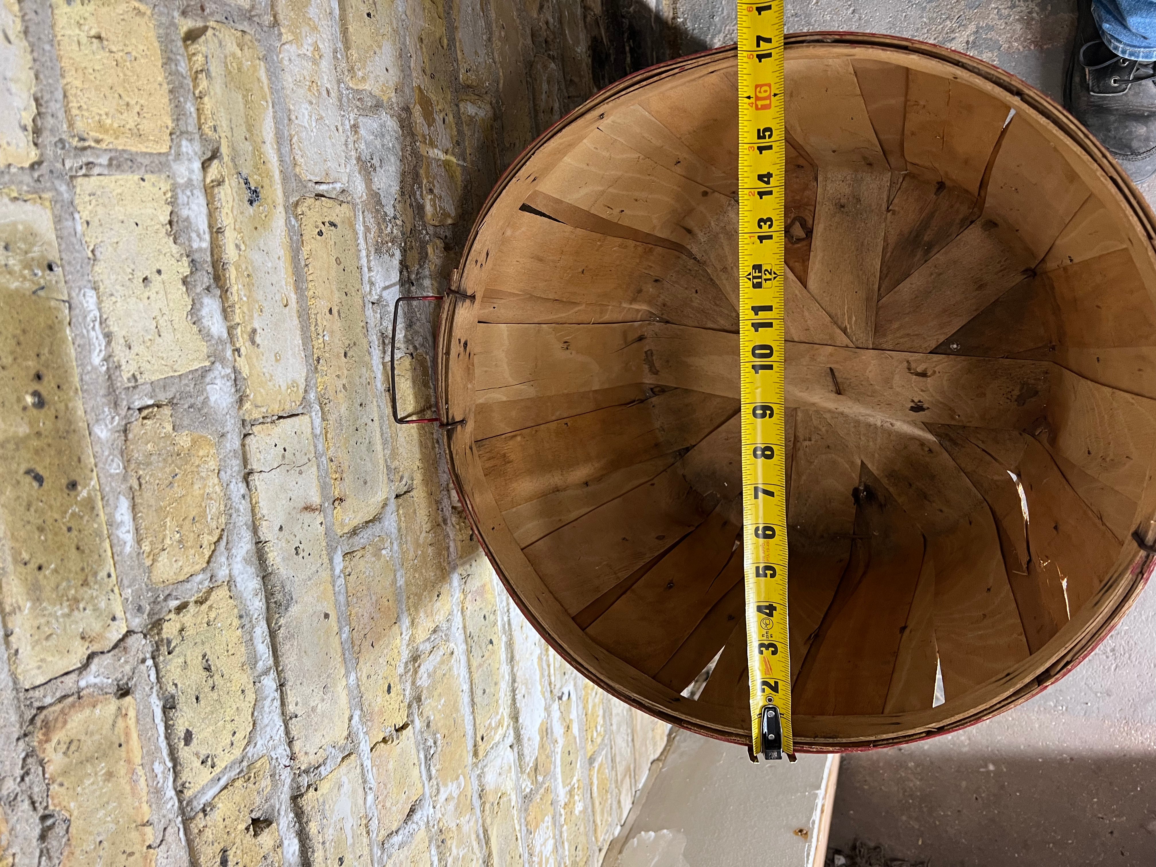 Vintage Wooden Apple Orchard Bushel