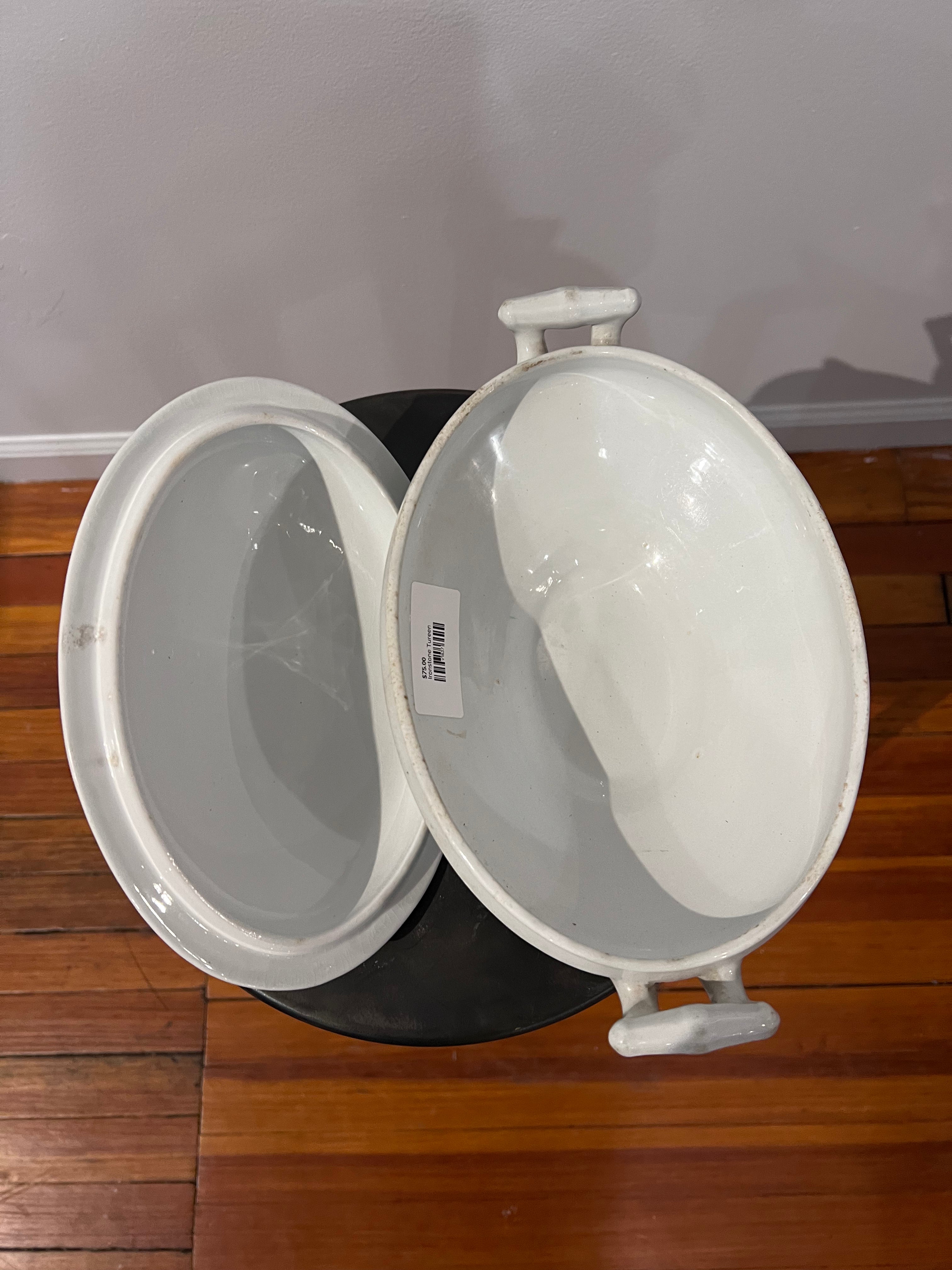 Vintage White Soup Tureen