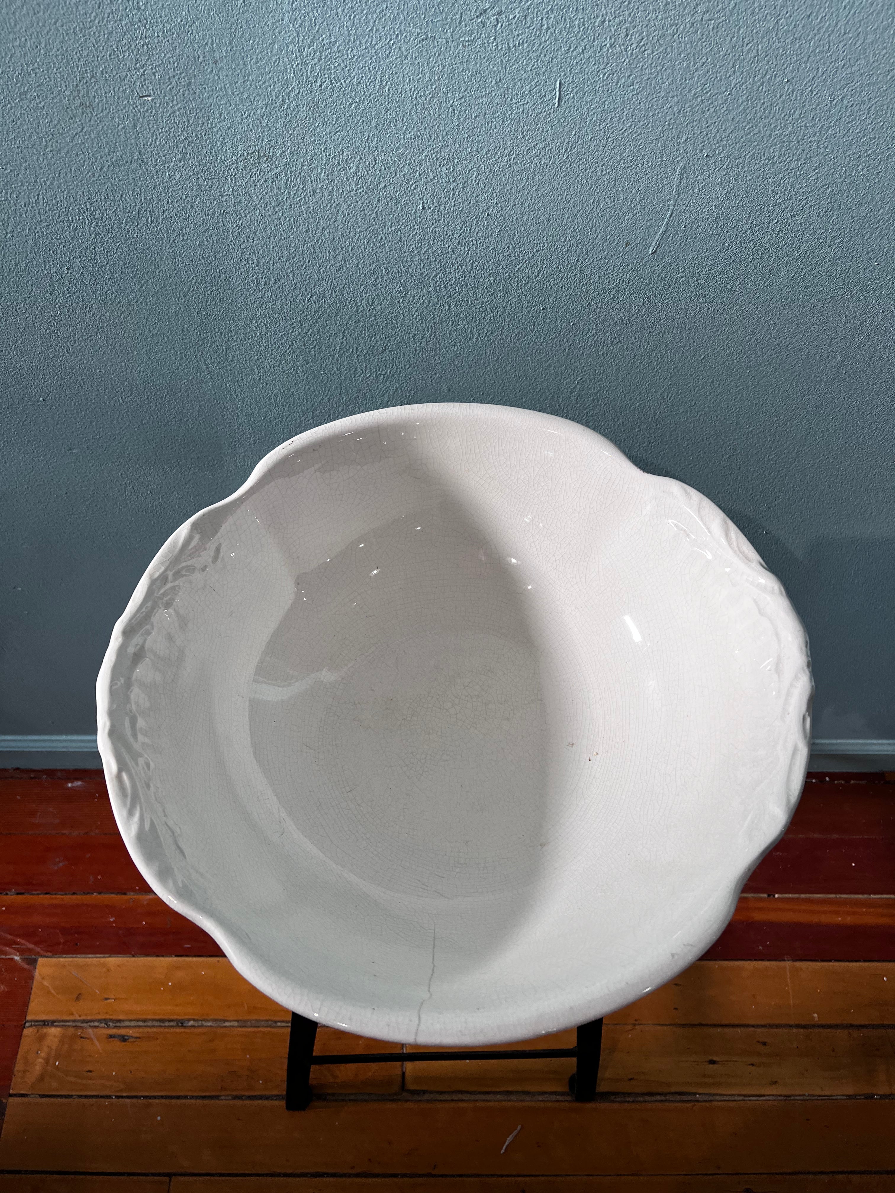 Vintage White Ceramic Bowl