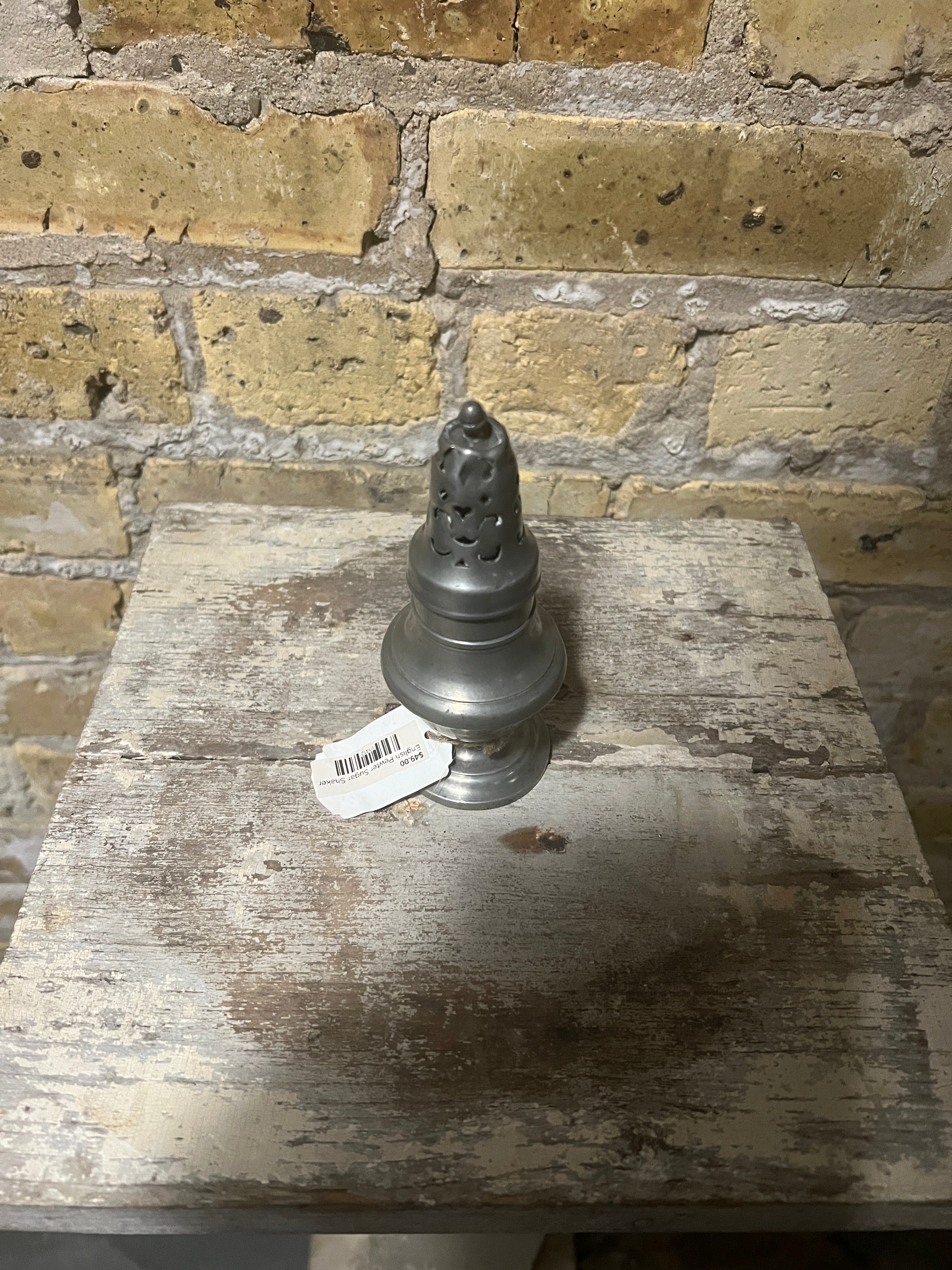 English Pewter Sugar Shaker