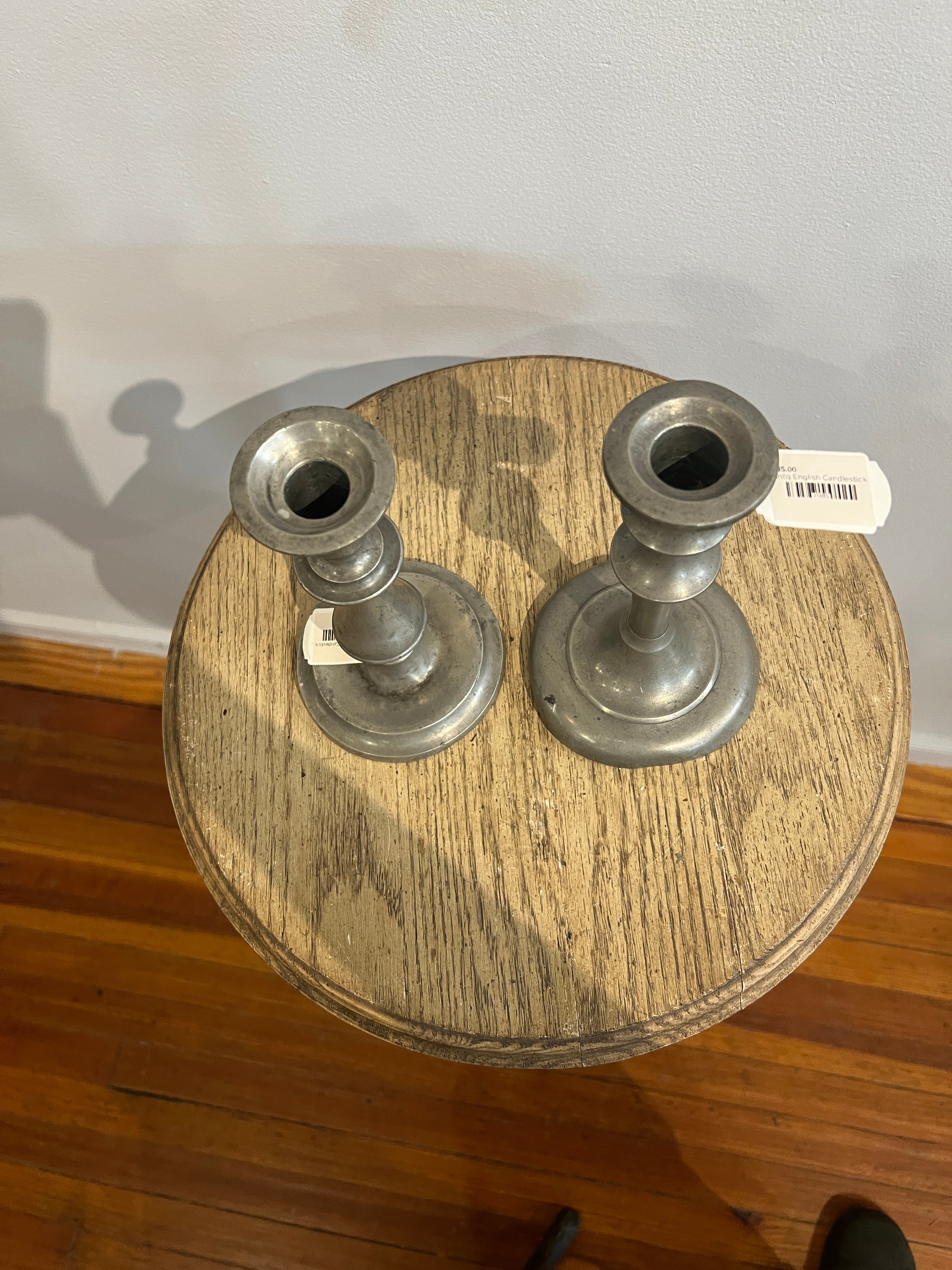 Antique English Candlestick Pair