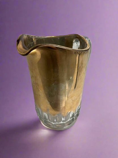 Pressed Glass Gold Pitcher