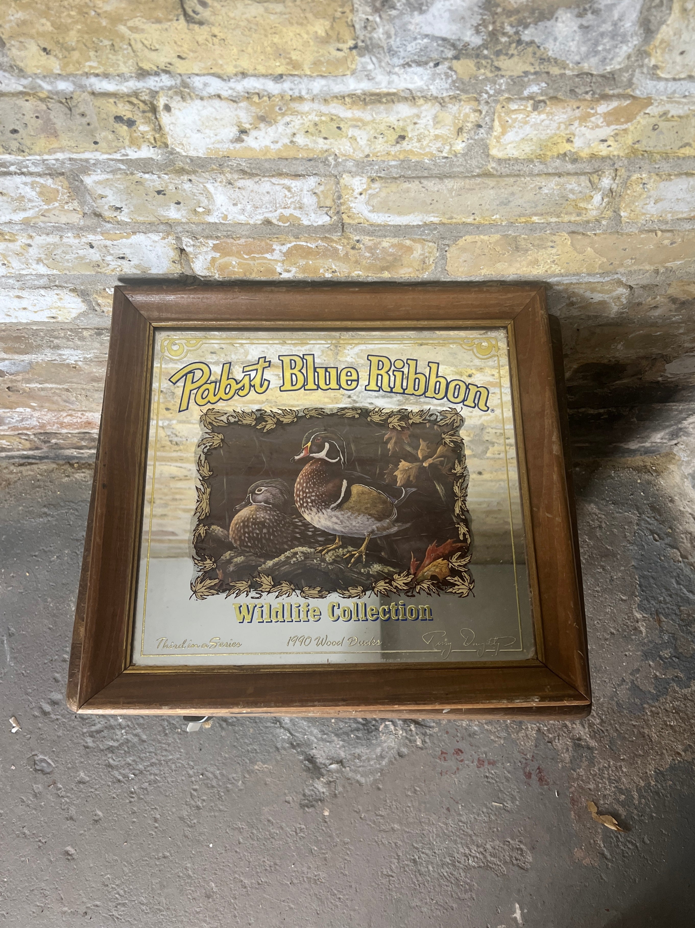 1990 Pabst Blue Ribbon Wildlife Collection "Wood Ducks" Mirror