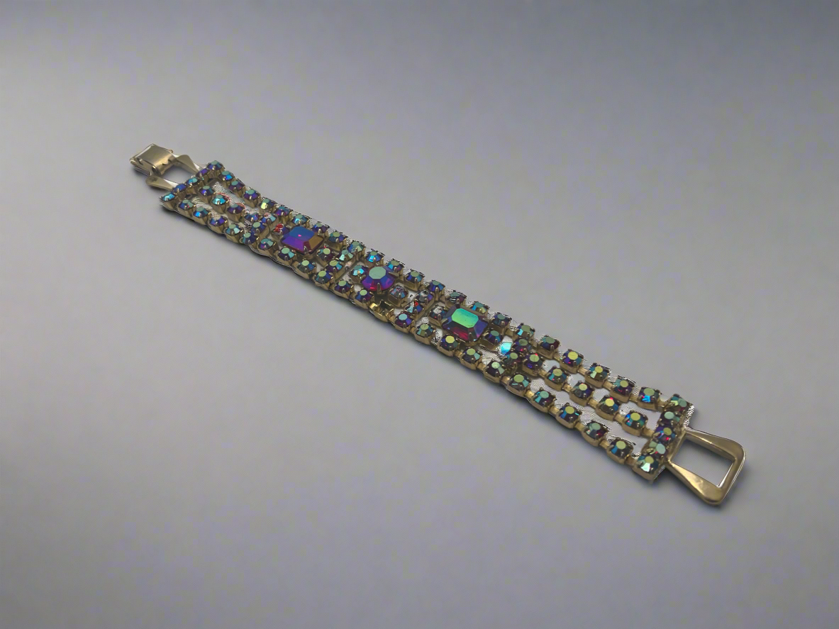 50’s ruby toned rhinestone bracelet