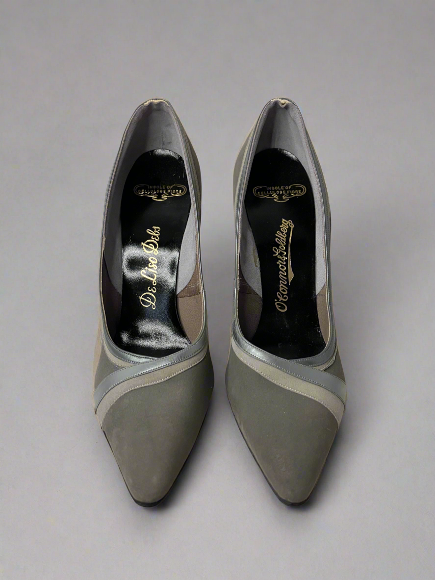 DeLiso Debs Mid Century Suede Pumps