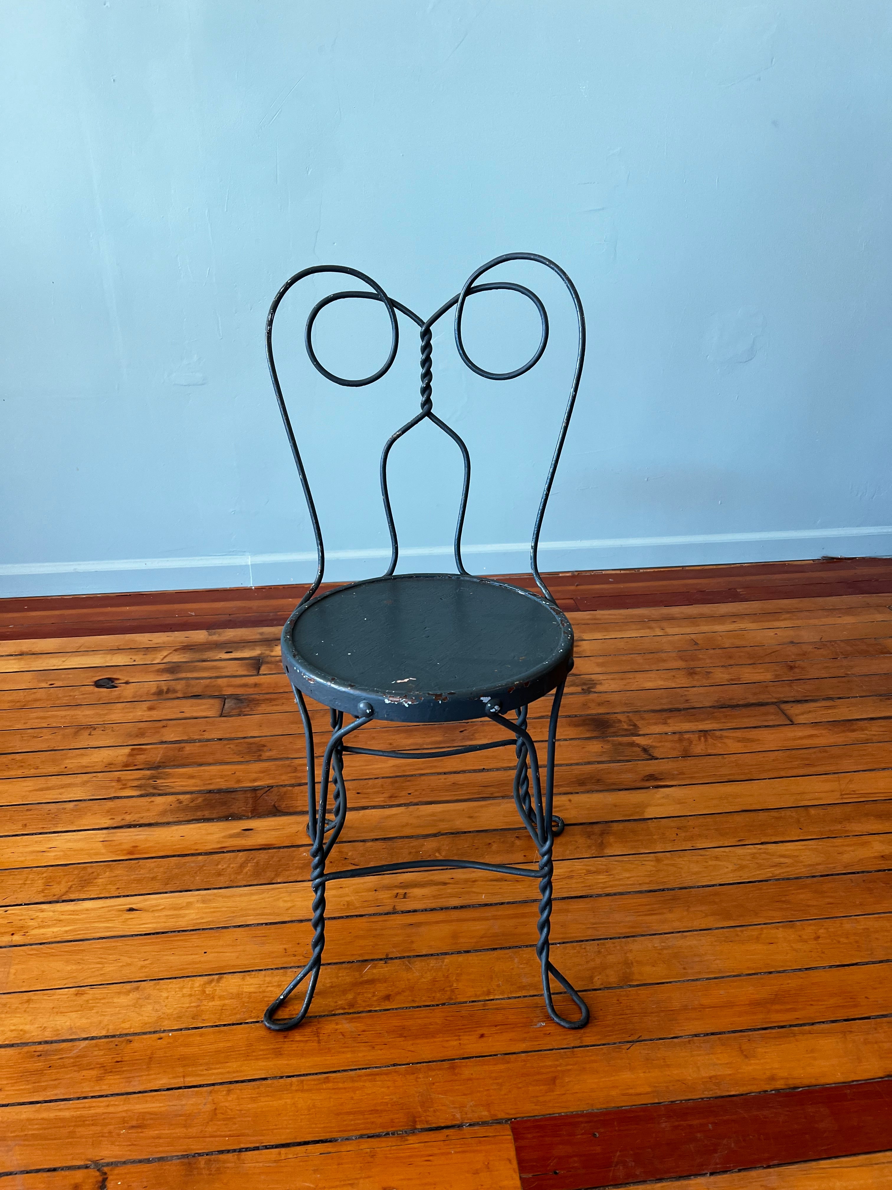 Grey Ice Cream Parlor Chair