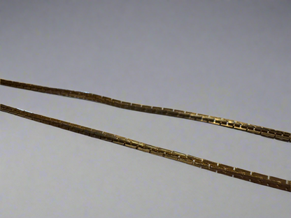 Vintage Brick Link Gold Necklace