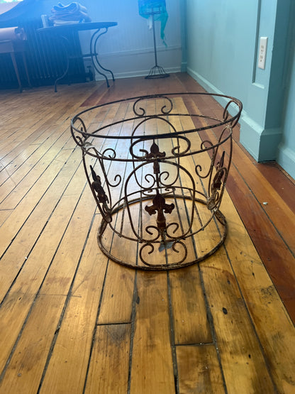 Antique Iron Plant Stand/Side Table