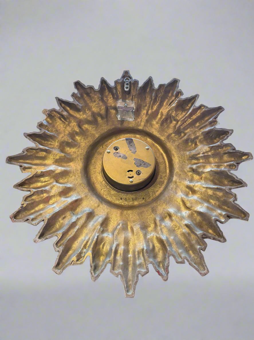 Mechanical Sunburst Wall Clock