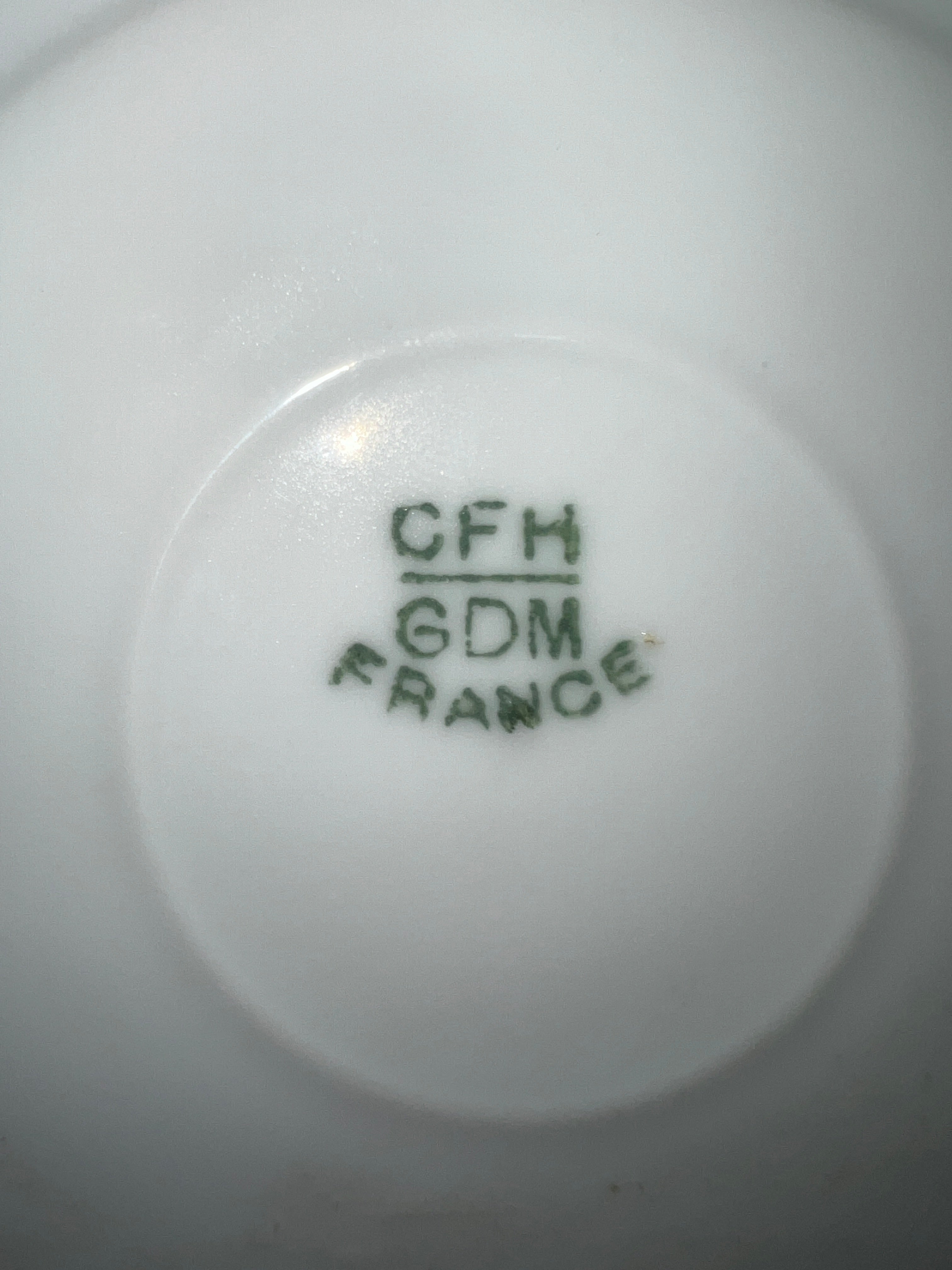 French White Porcelain Plate