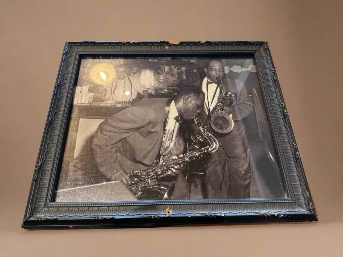 Herman Leonard Jazz Musicians In A Bar Framed Photo