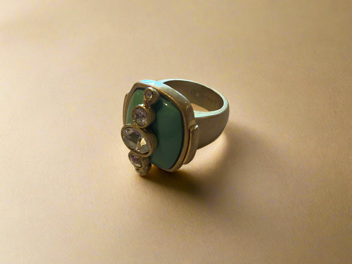 Lia Sofia Vertical Rhinestone Ring