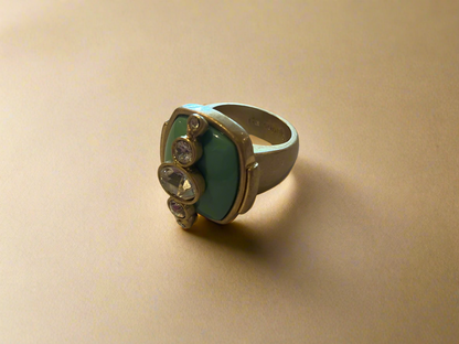 Lia Sofia Vertical Rhinestone Ring